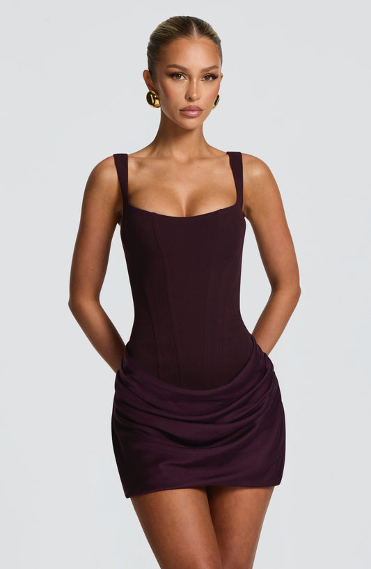 minilena Cornelia Mini Dress Plum
