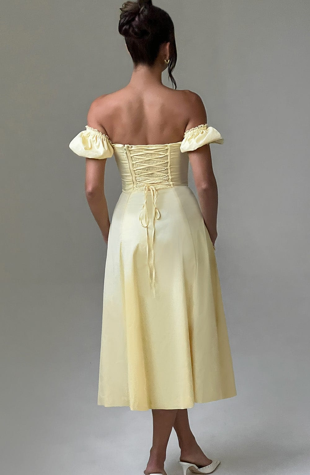 minilena Courtney Midi Dress Lemon