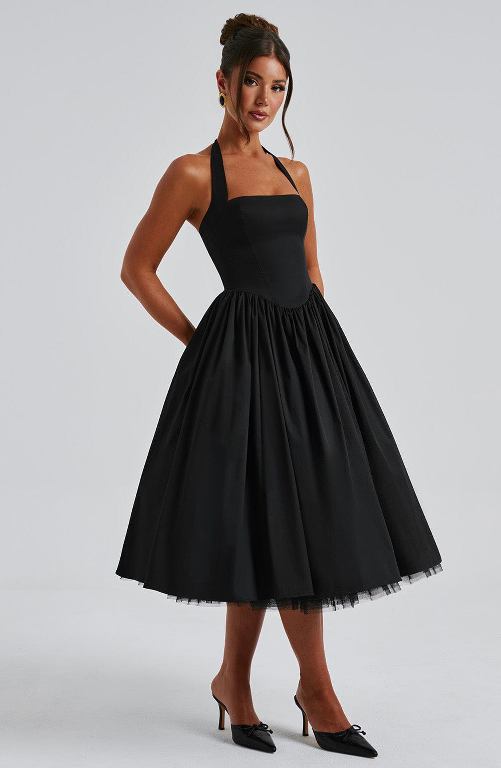 minilena Cressida Midi Dress Black