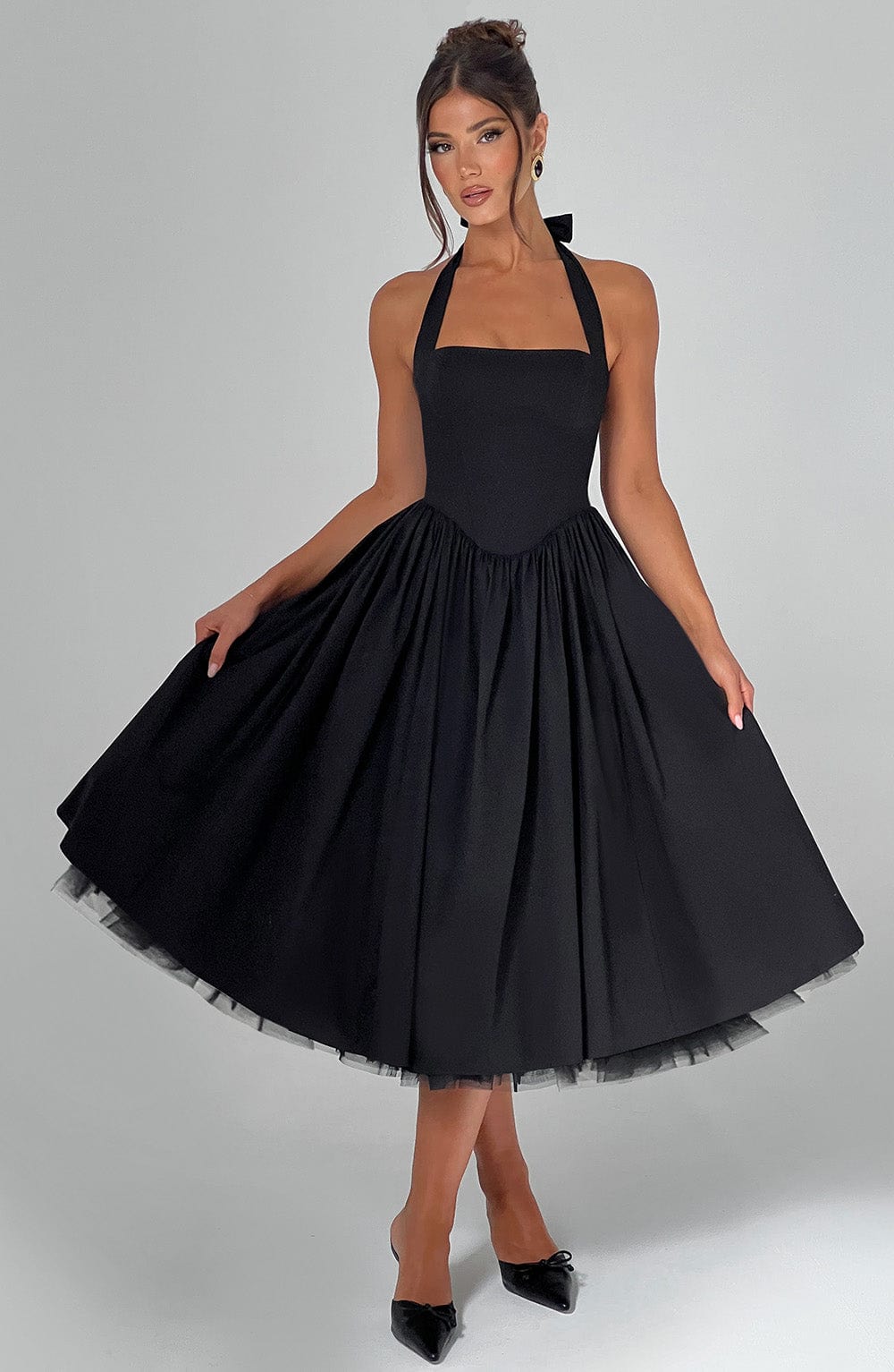 minilena Cressida Midi Dress Black