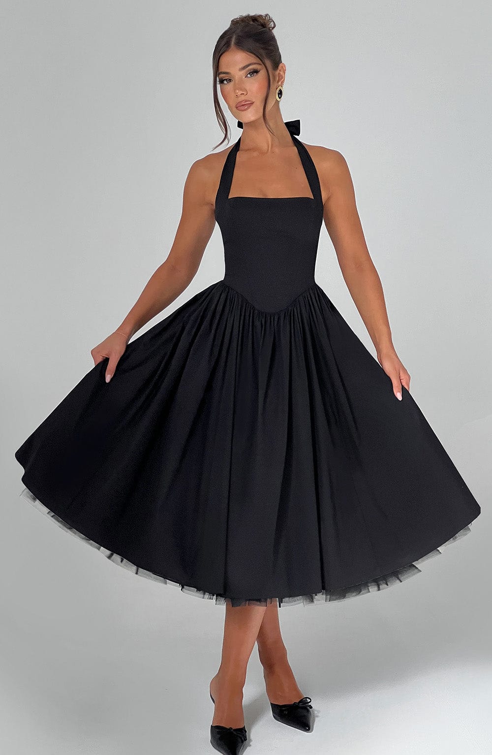 minilena Cressida Midi Dress Black