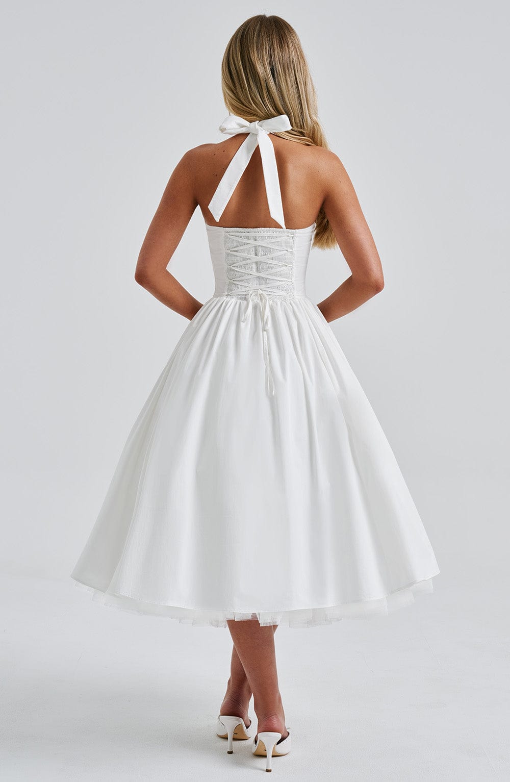 minilena Cressida Midi Dress Ivory