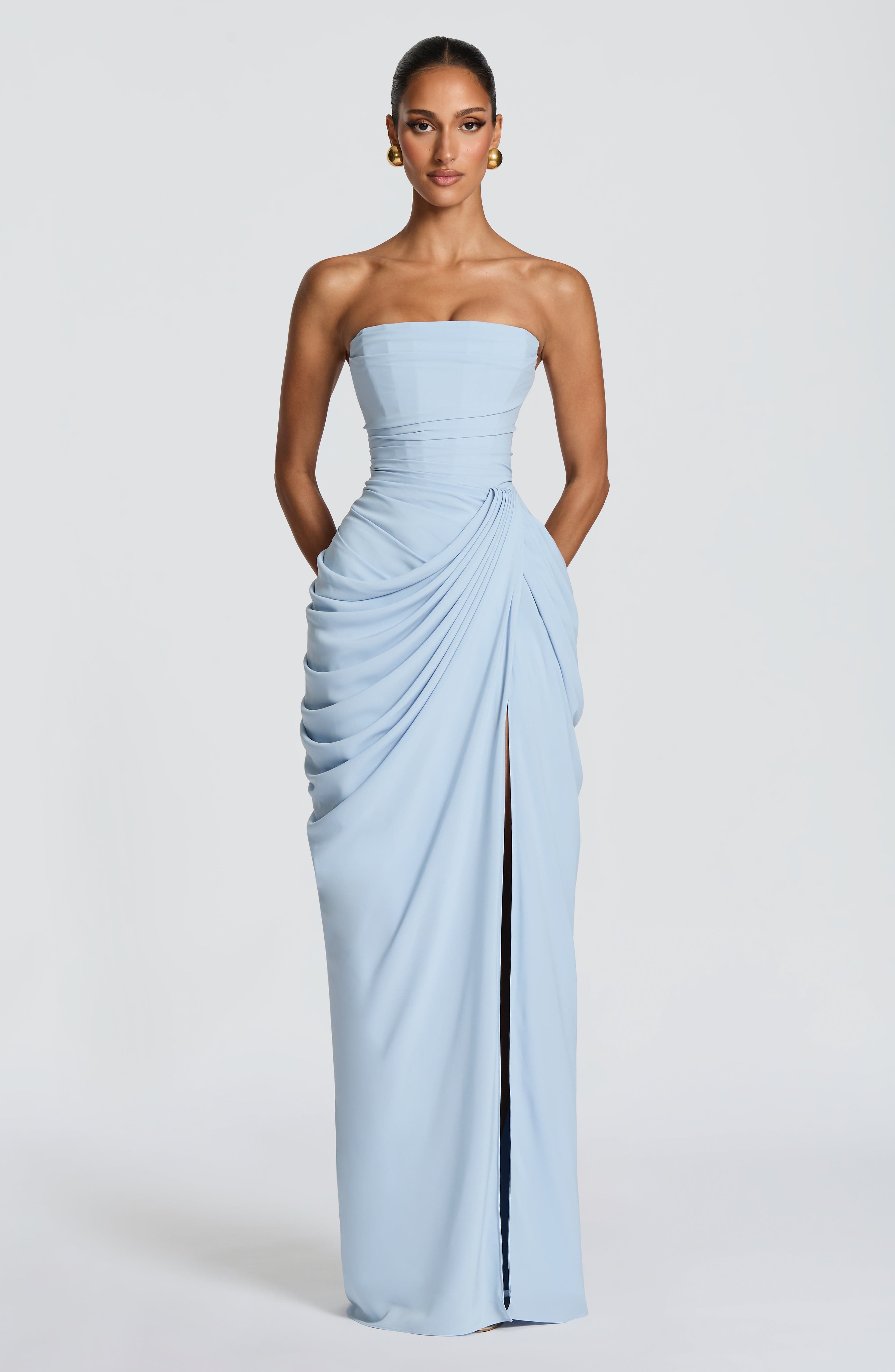 minilena Cyra Maxi Dress Glacier Blue