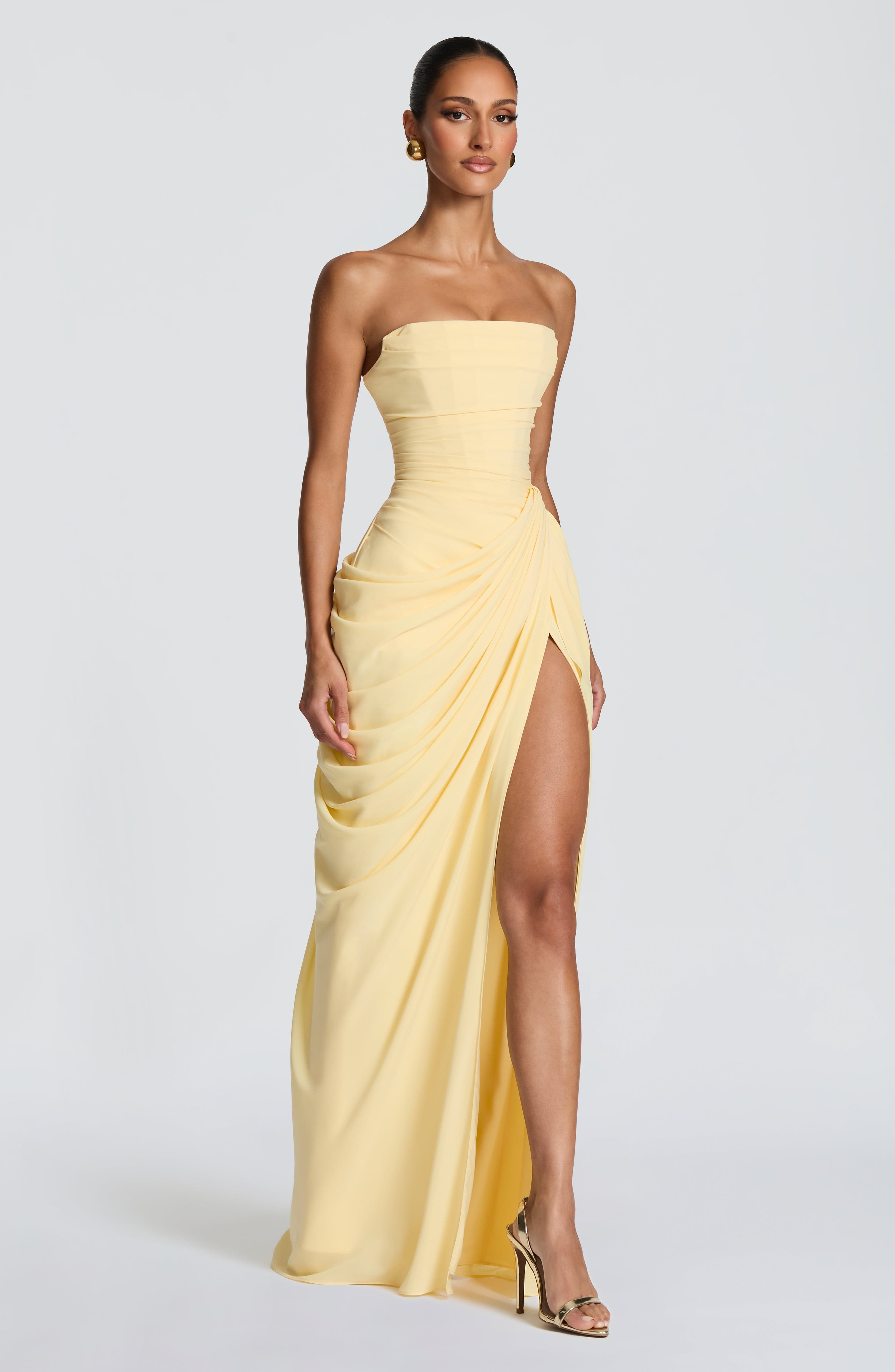 minilena Cyra Maxi Dress Lemon