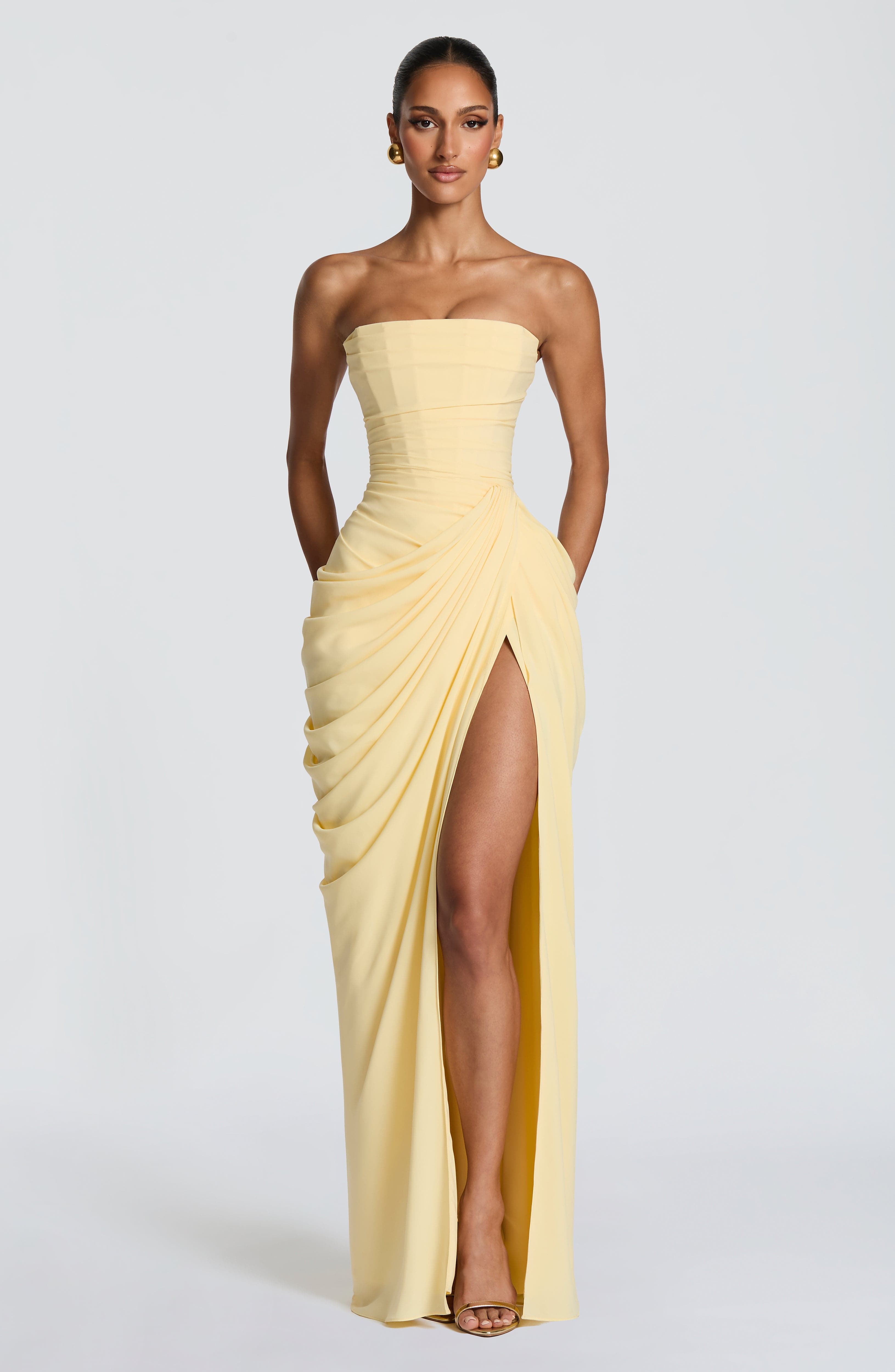 minilena Cyra Maxi Dress Lemon