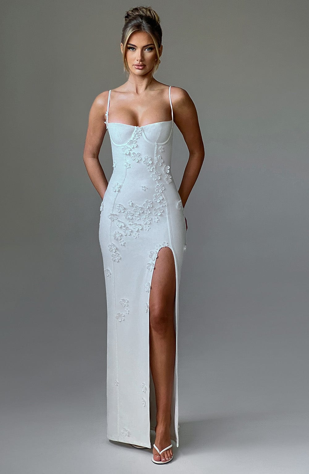 minilena Dalary Maxi Dress Ivory Lined