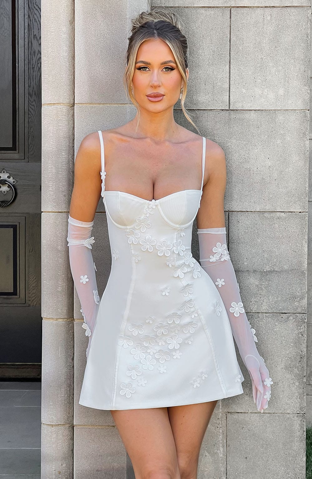 minilena Dalary Mini Dress Ivory