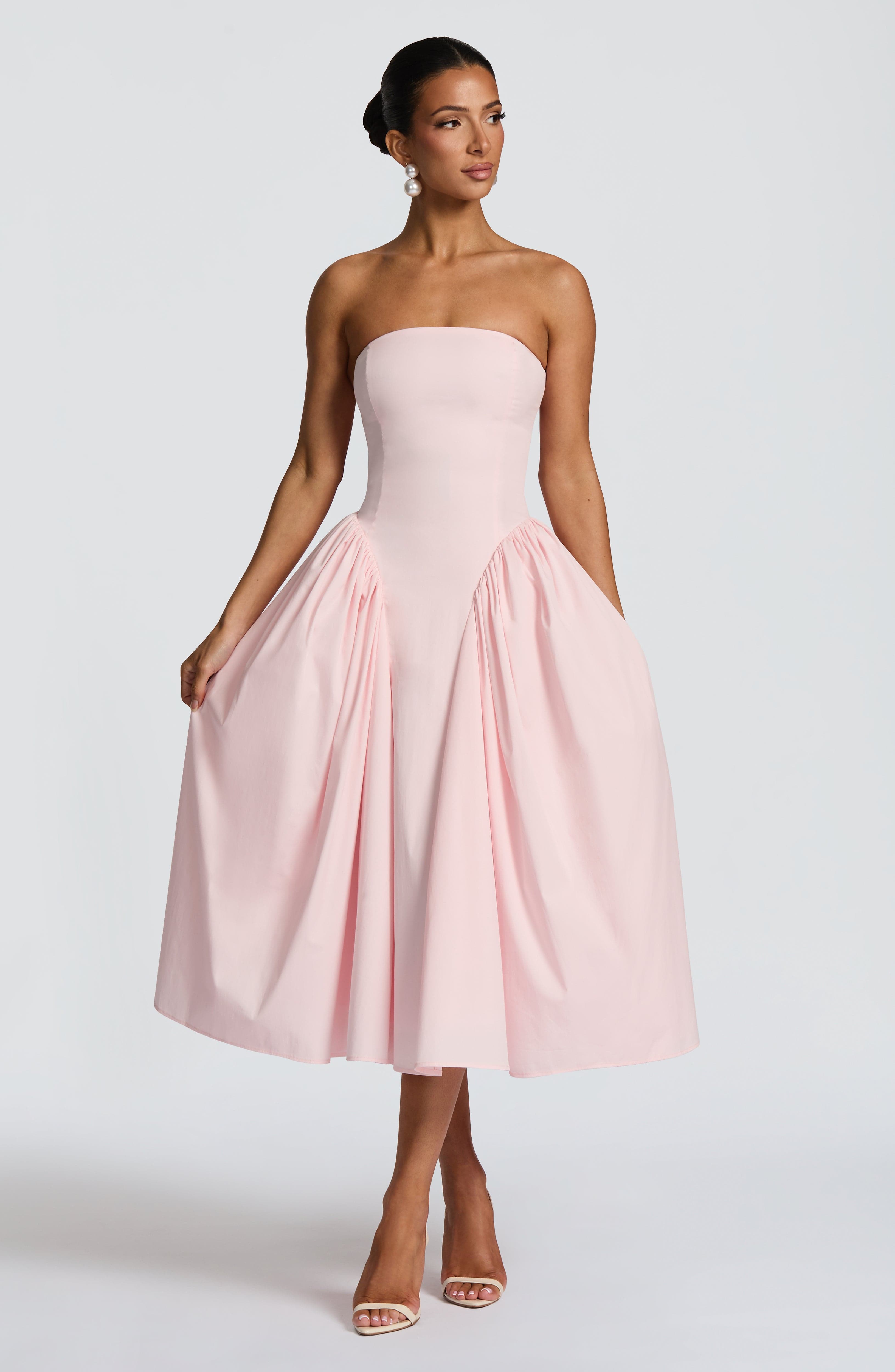 minilena Darla Midi Dress Blush