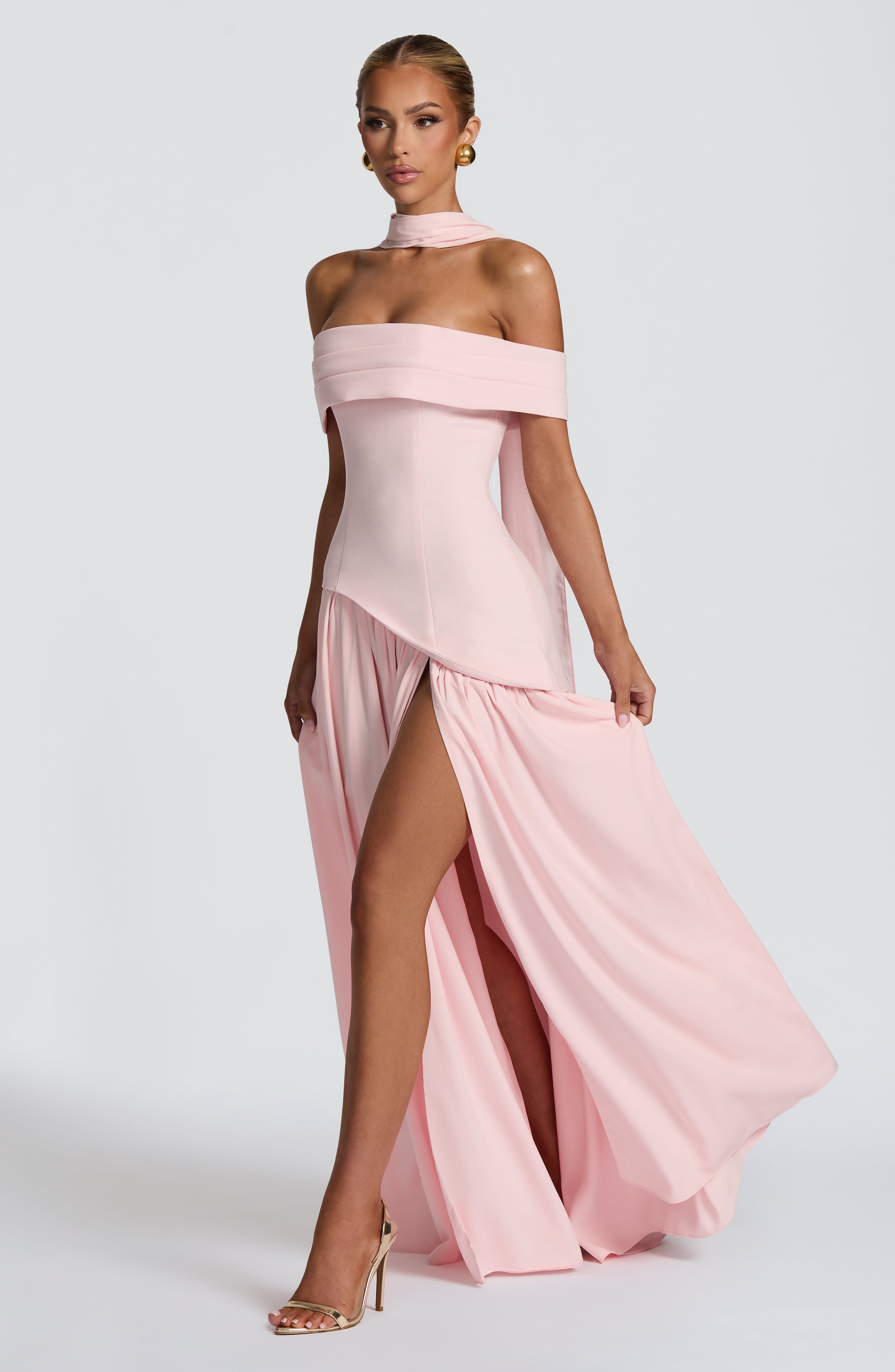 minilena Delilah Maxi Dress Blush