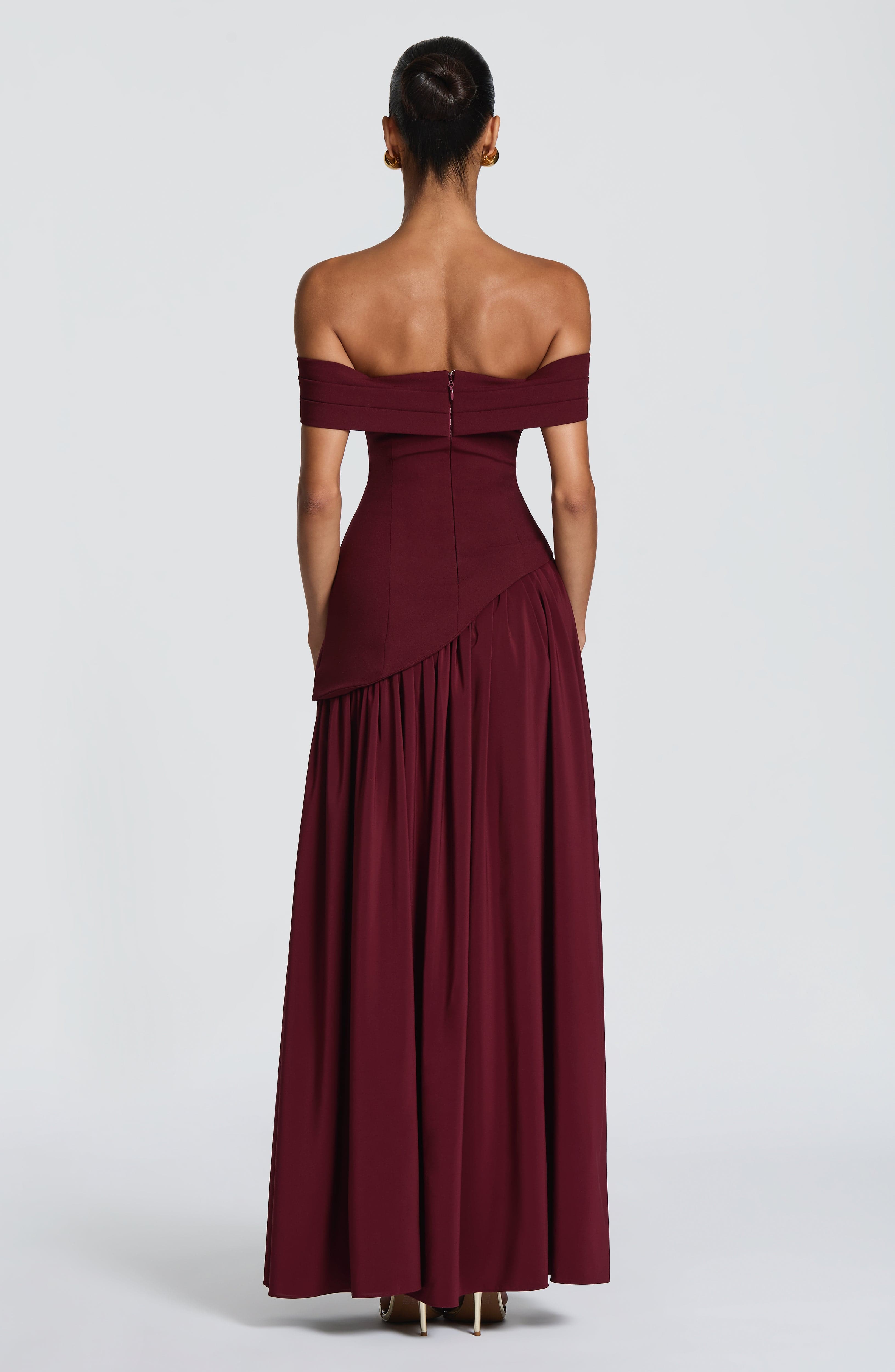 minilena Delilah Maxi Dress Cherry Lacquer