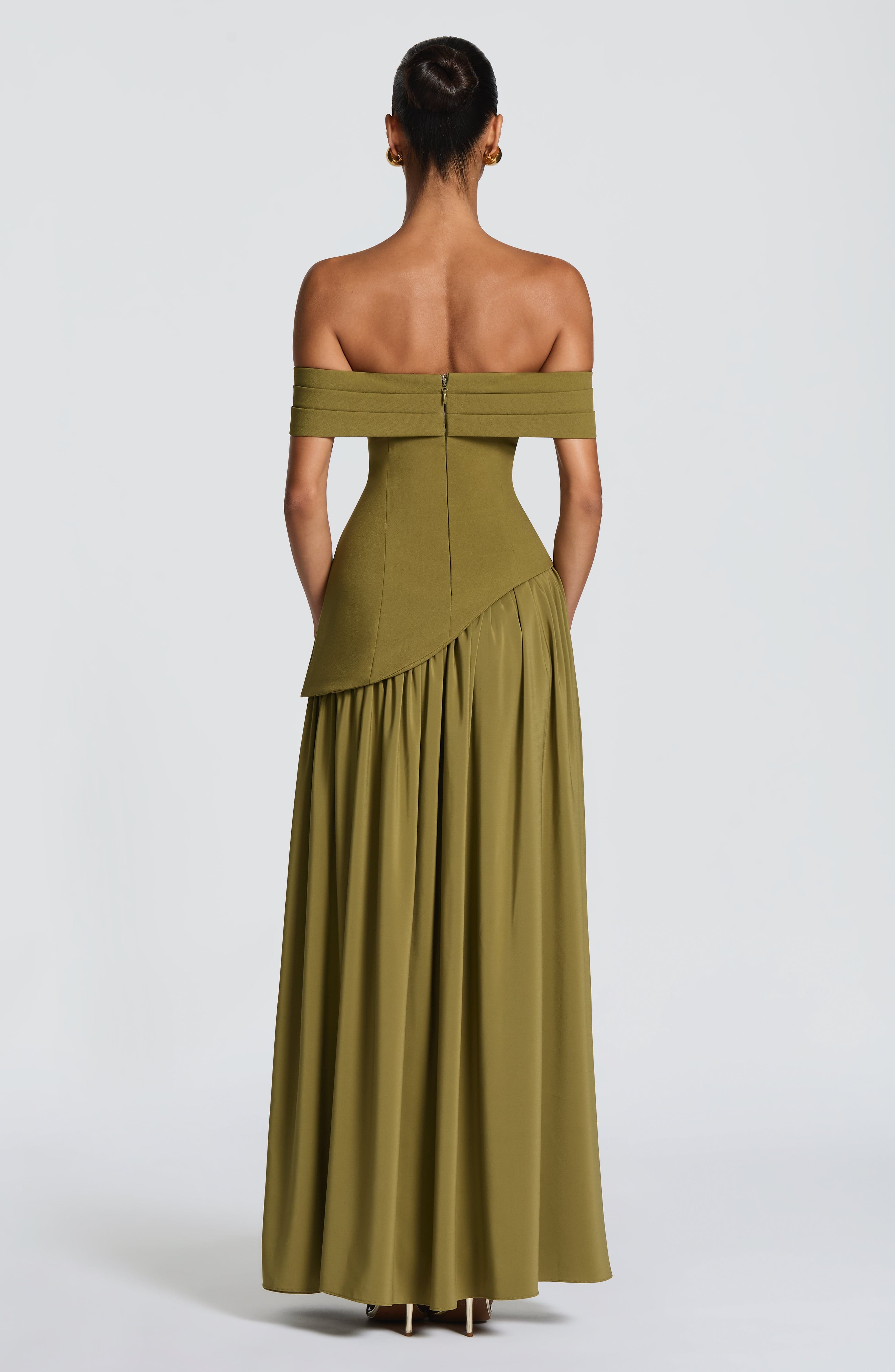 minilena Delilah Maxi Dress Deep Olive