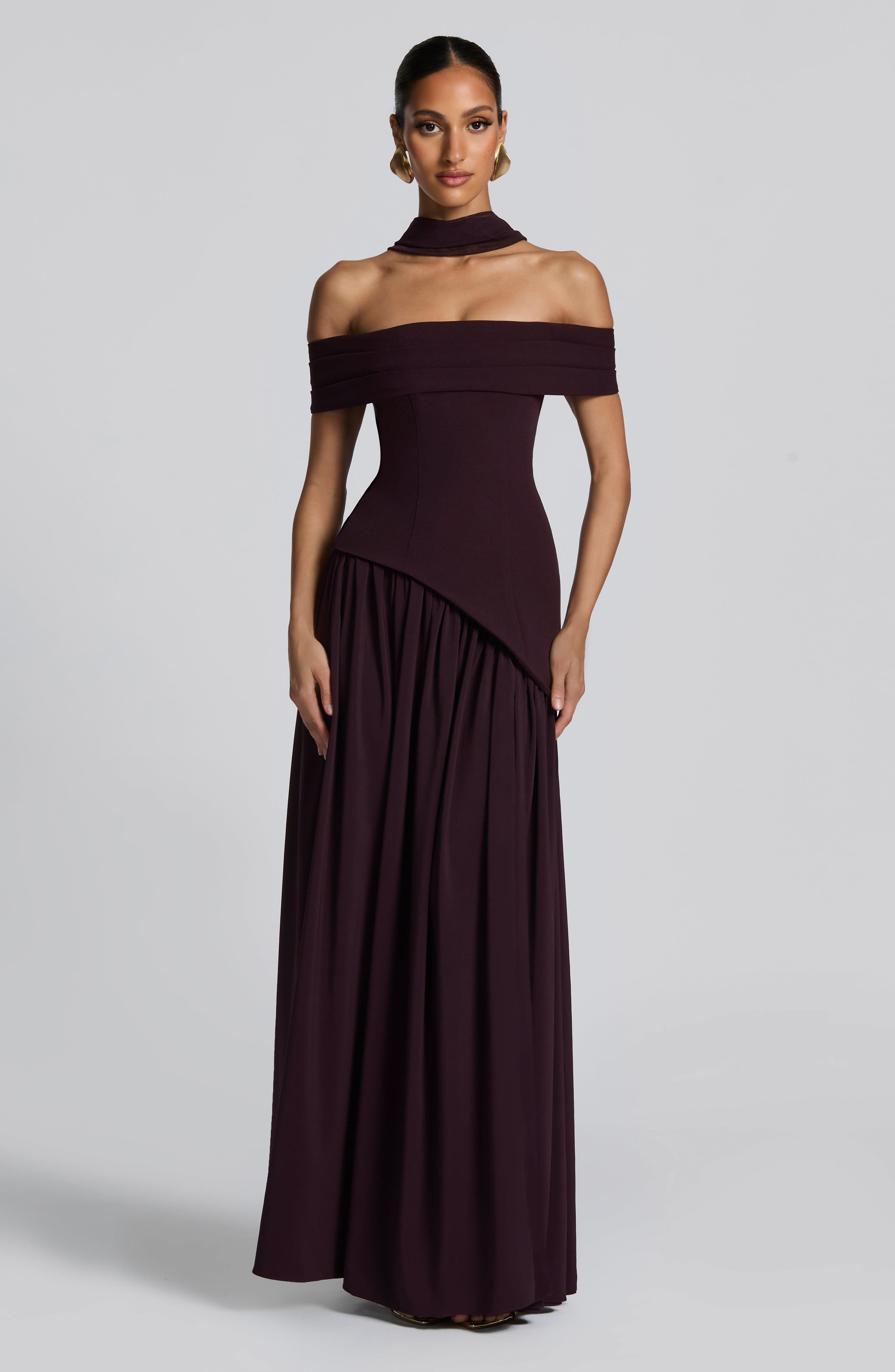 minilena Delilah Maxi Dress Plum