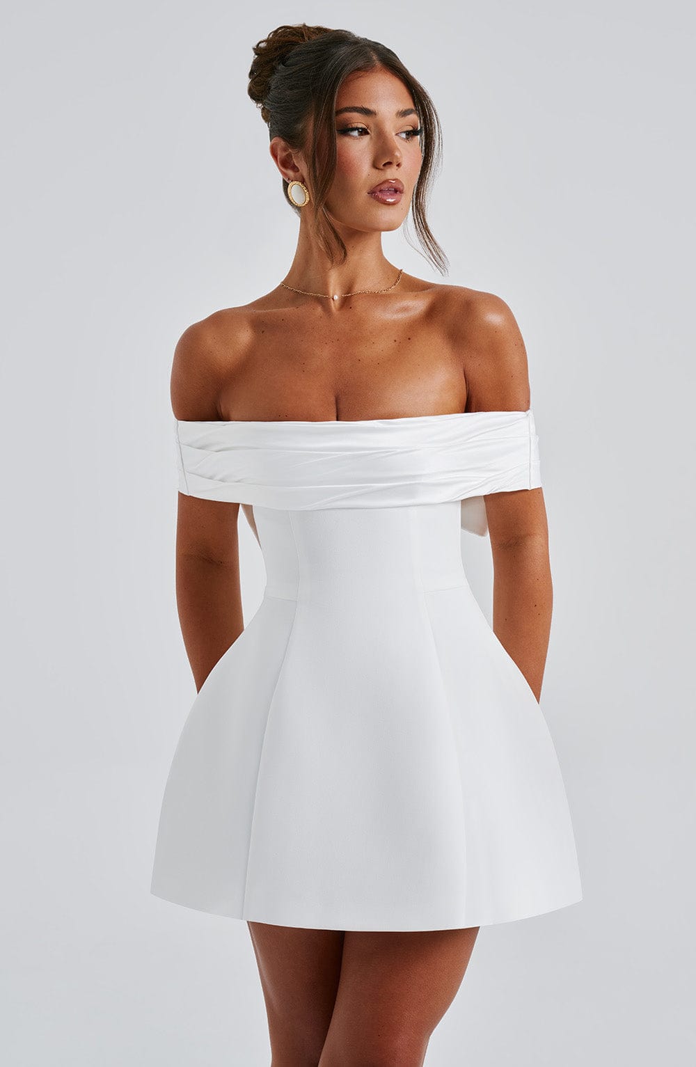 minilena Delta Mini Dress Ivory