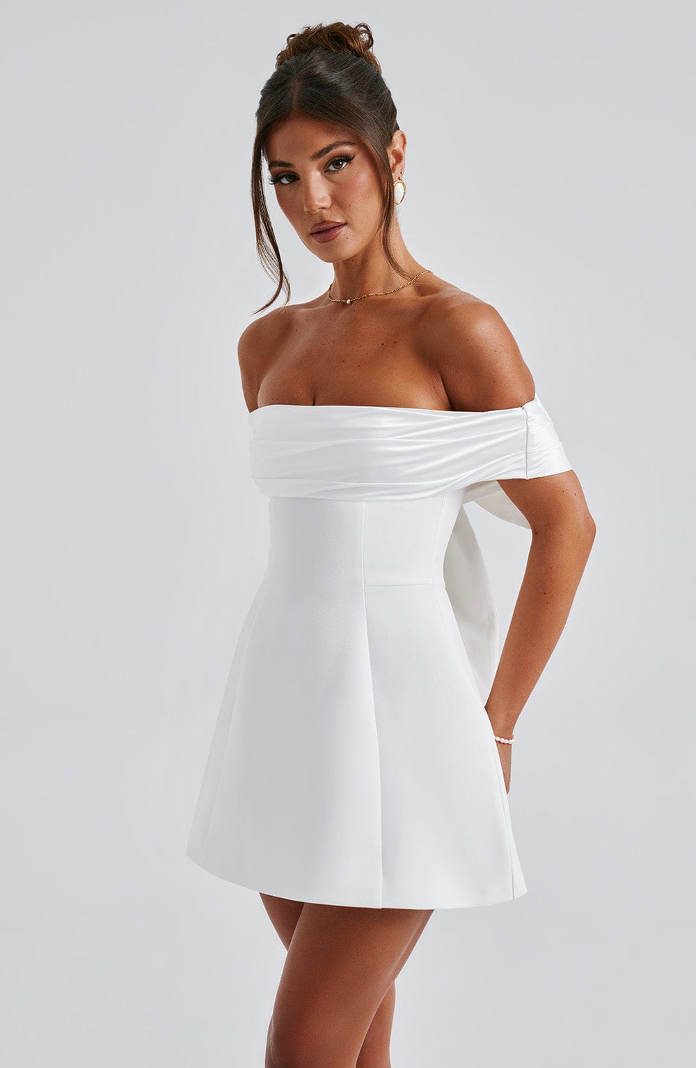 minilena Delta Mini Dress Ivory