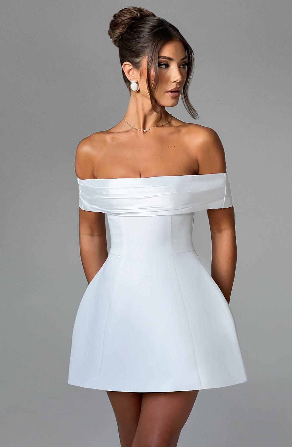 minilena Delta Mini Dress Ivory