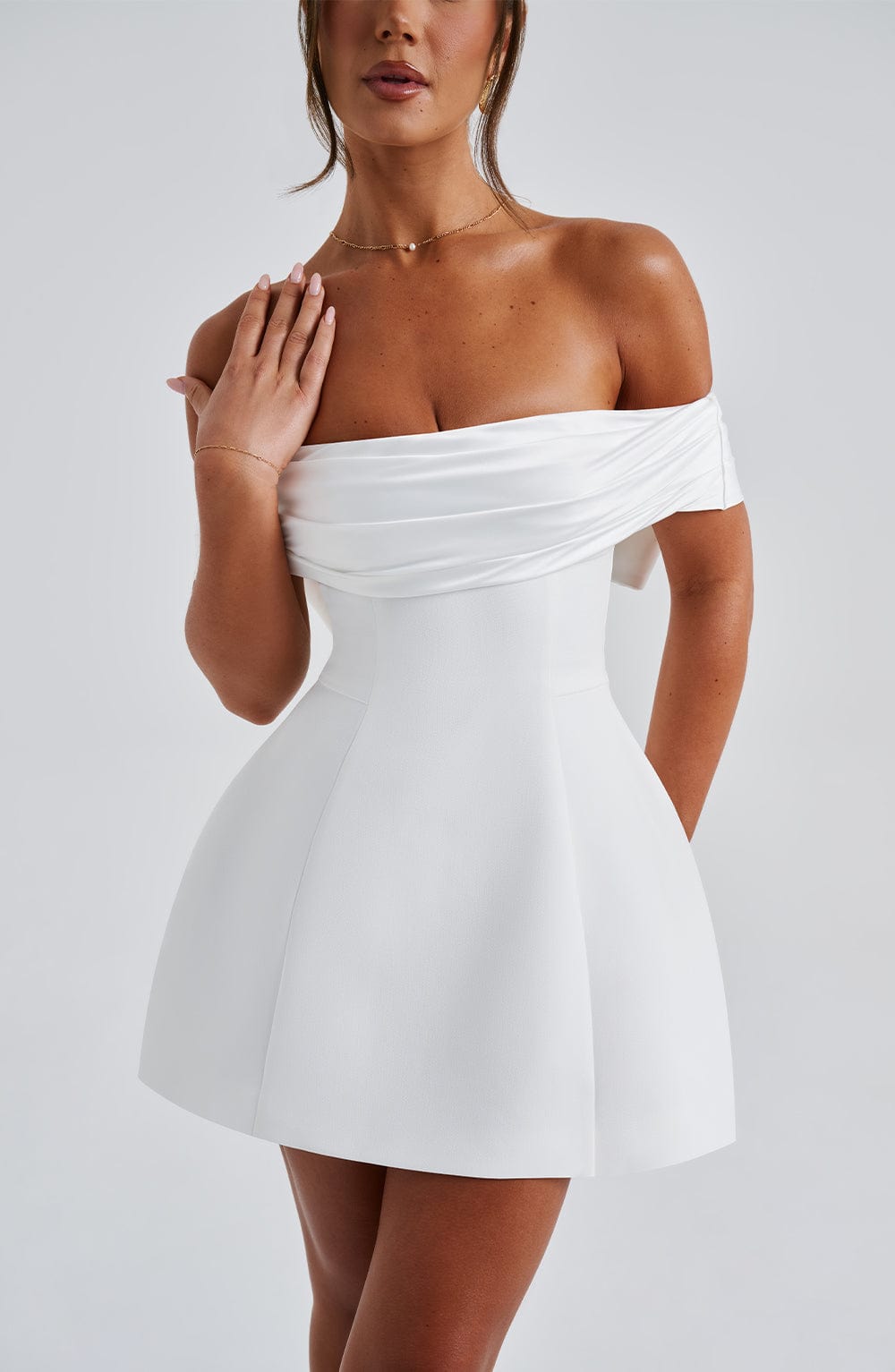 minilena Delta Mini Dress Ivory