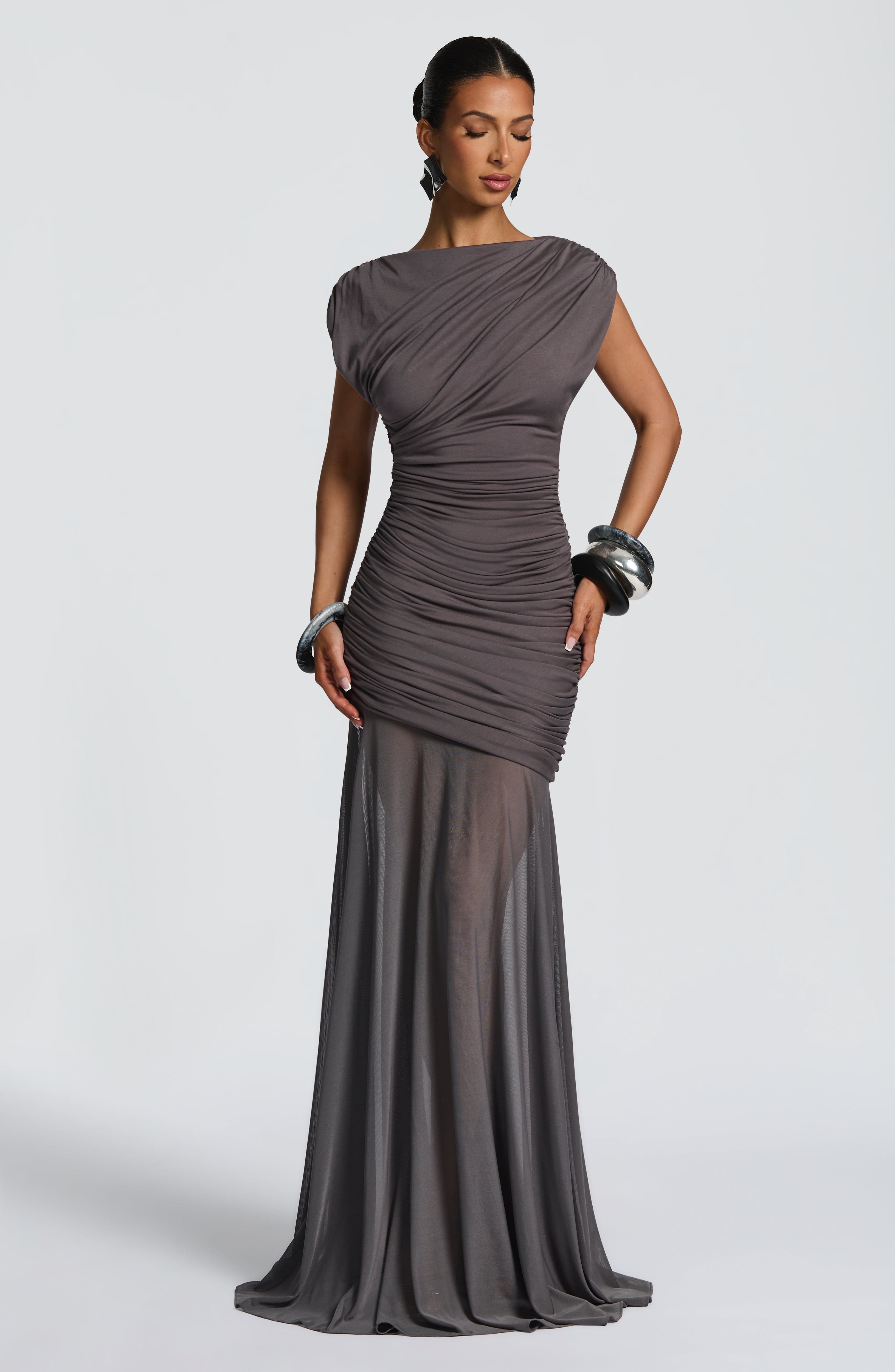 minilena Demelza Maxi Dress Charcoal