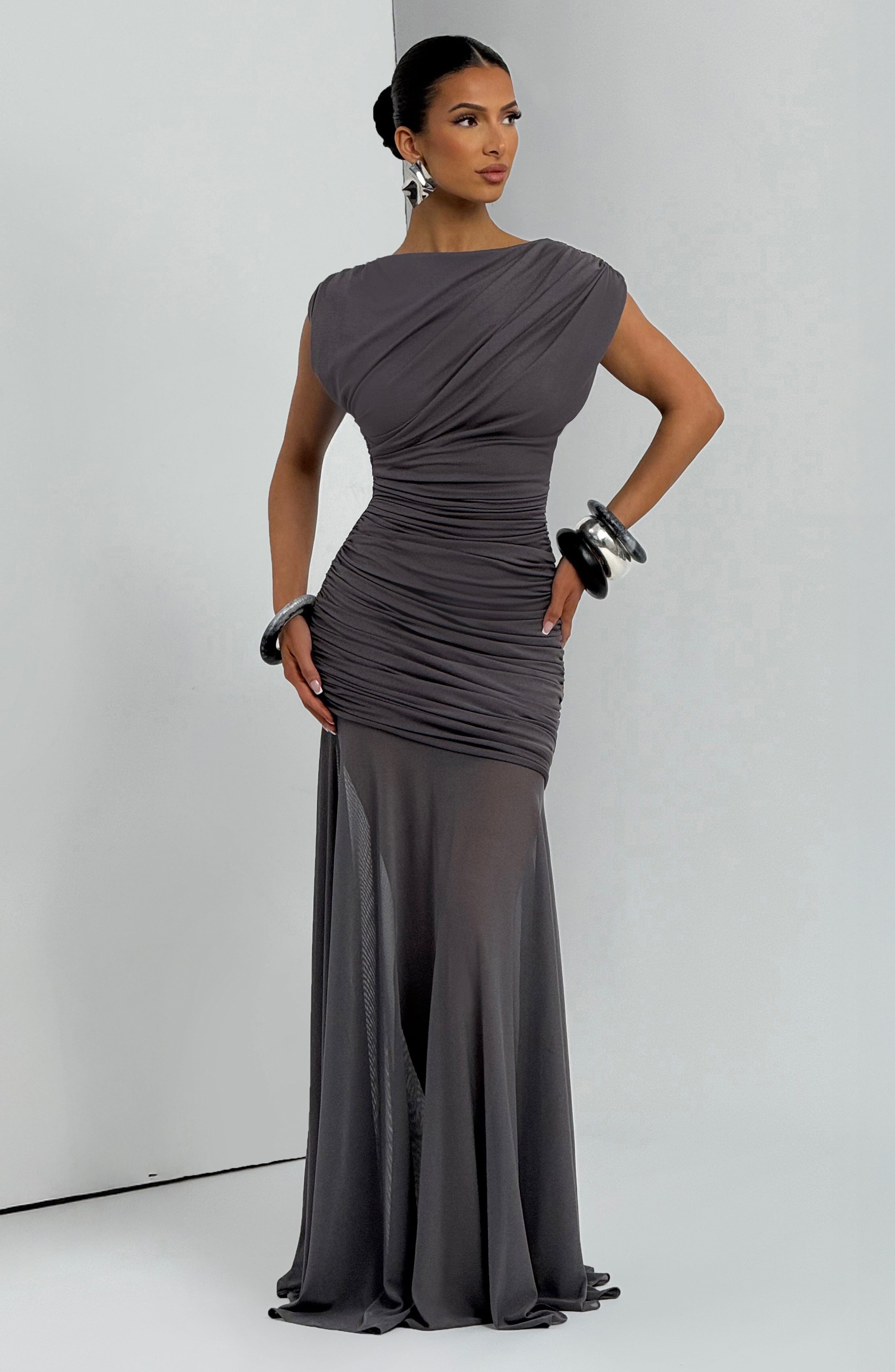 minilena Demelza Maxi Dress Charcoal