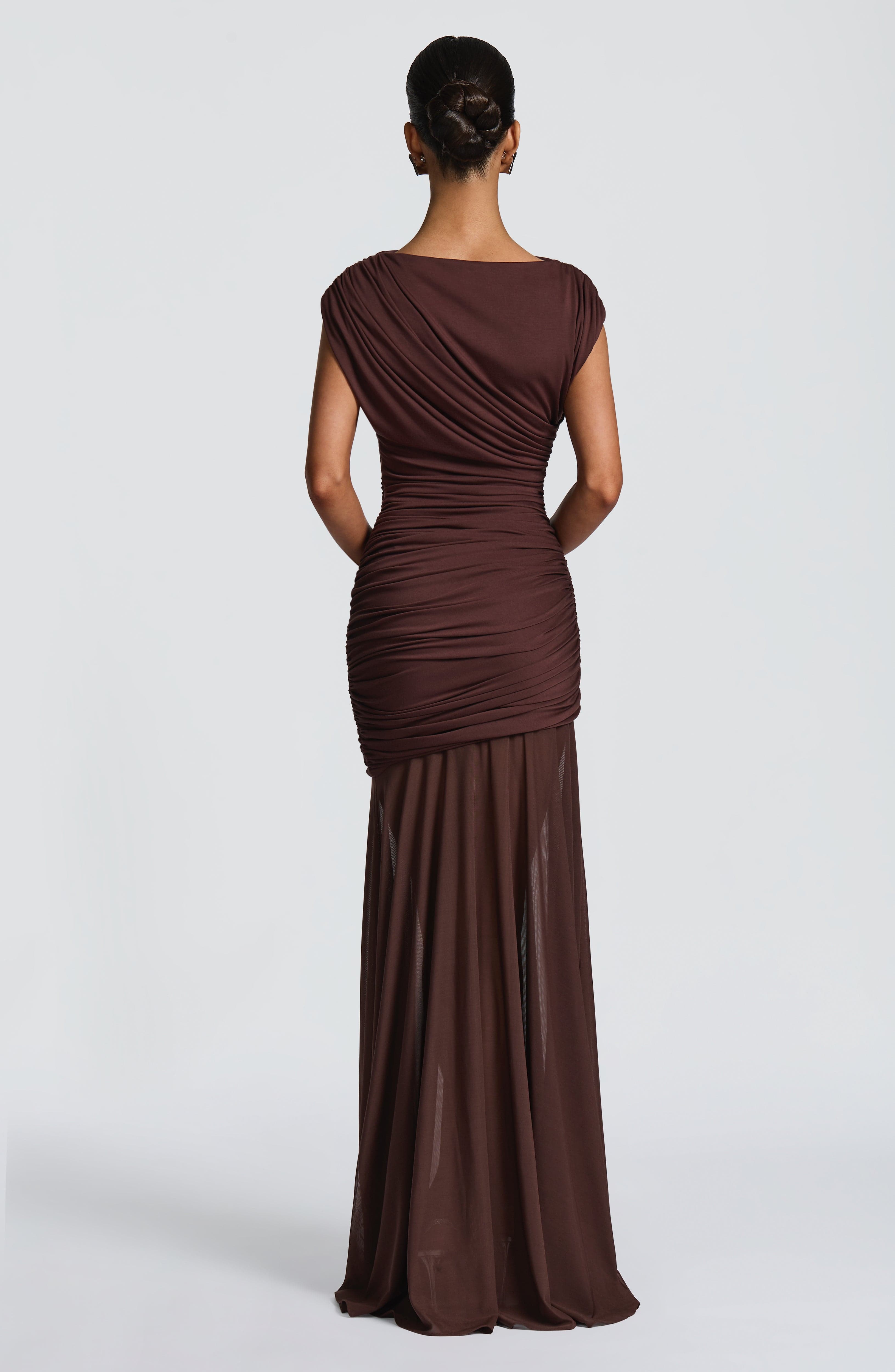 minilena Demelza Maxi Dress Plum Brown