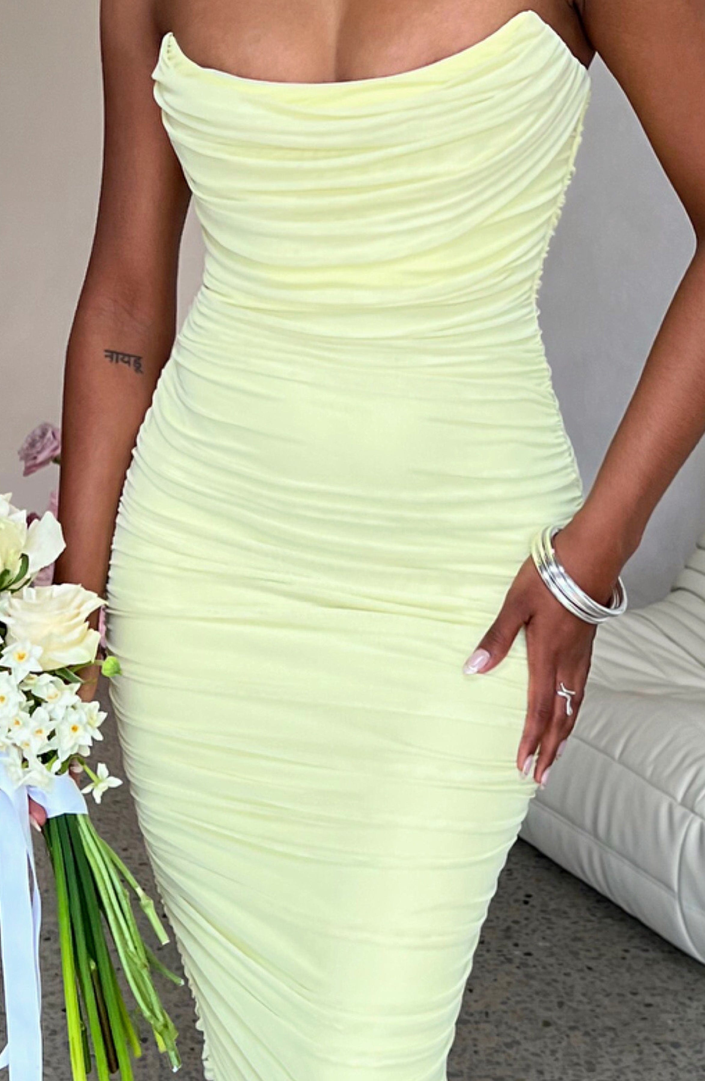 minilena Demi Maxi Dress Lime