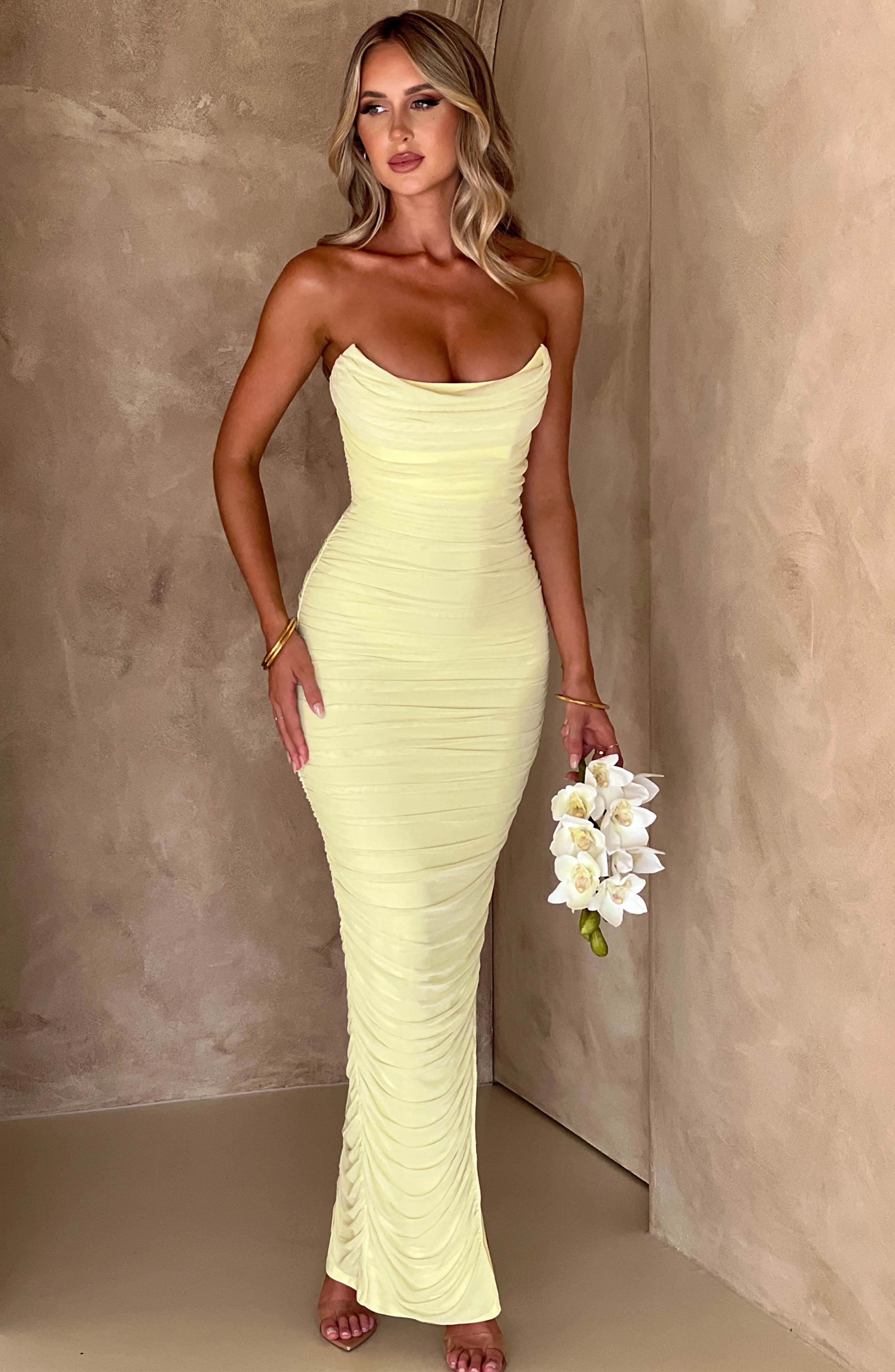 minilena Demi Maxi Dress Lime