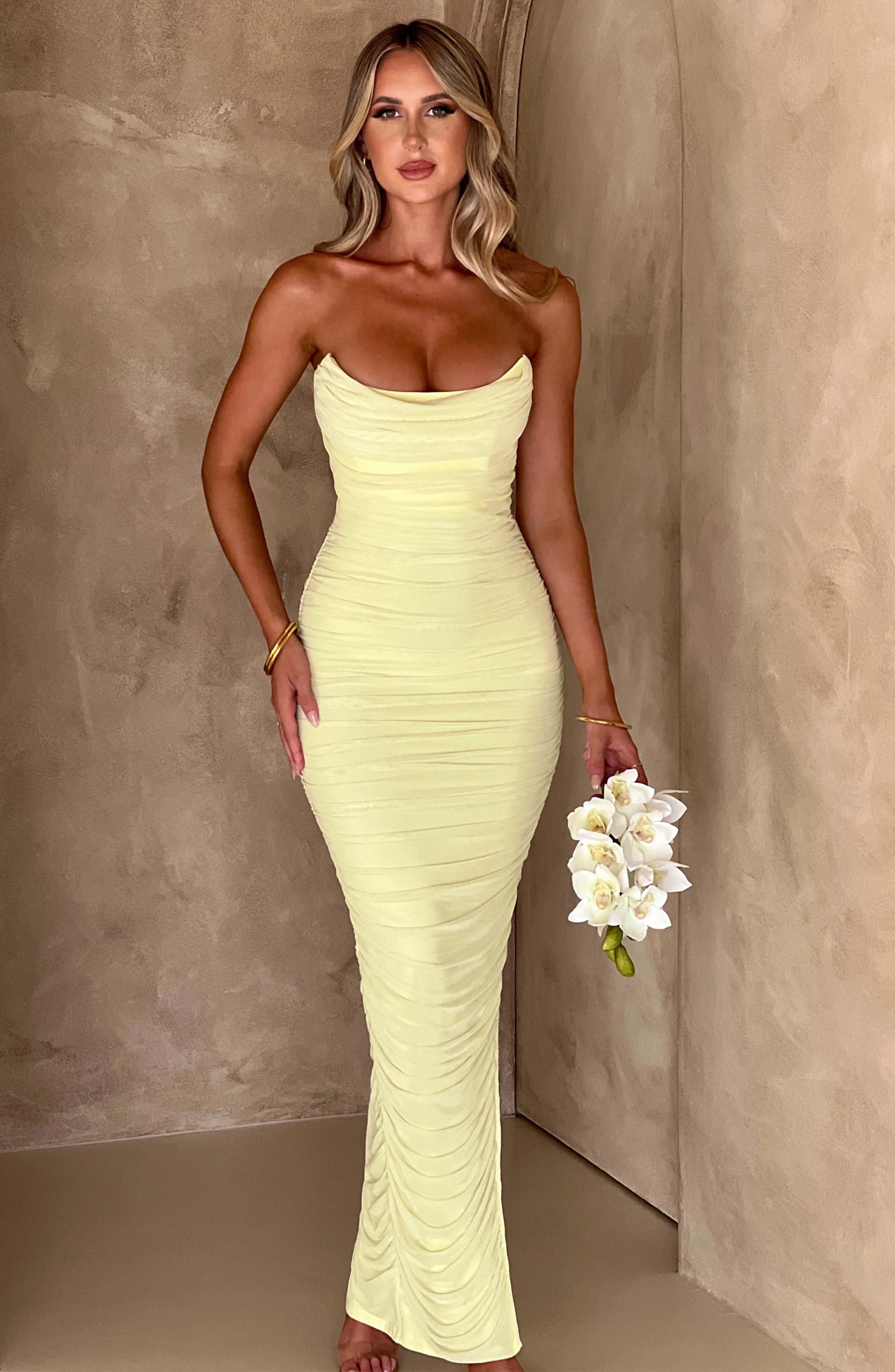 minilena Demi Maxi Dress Lime