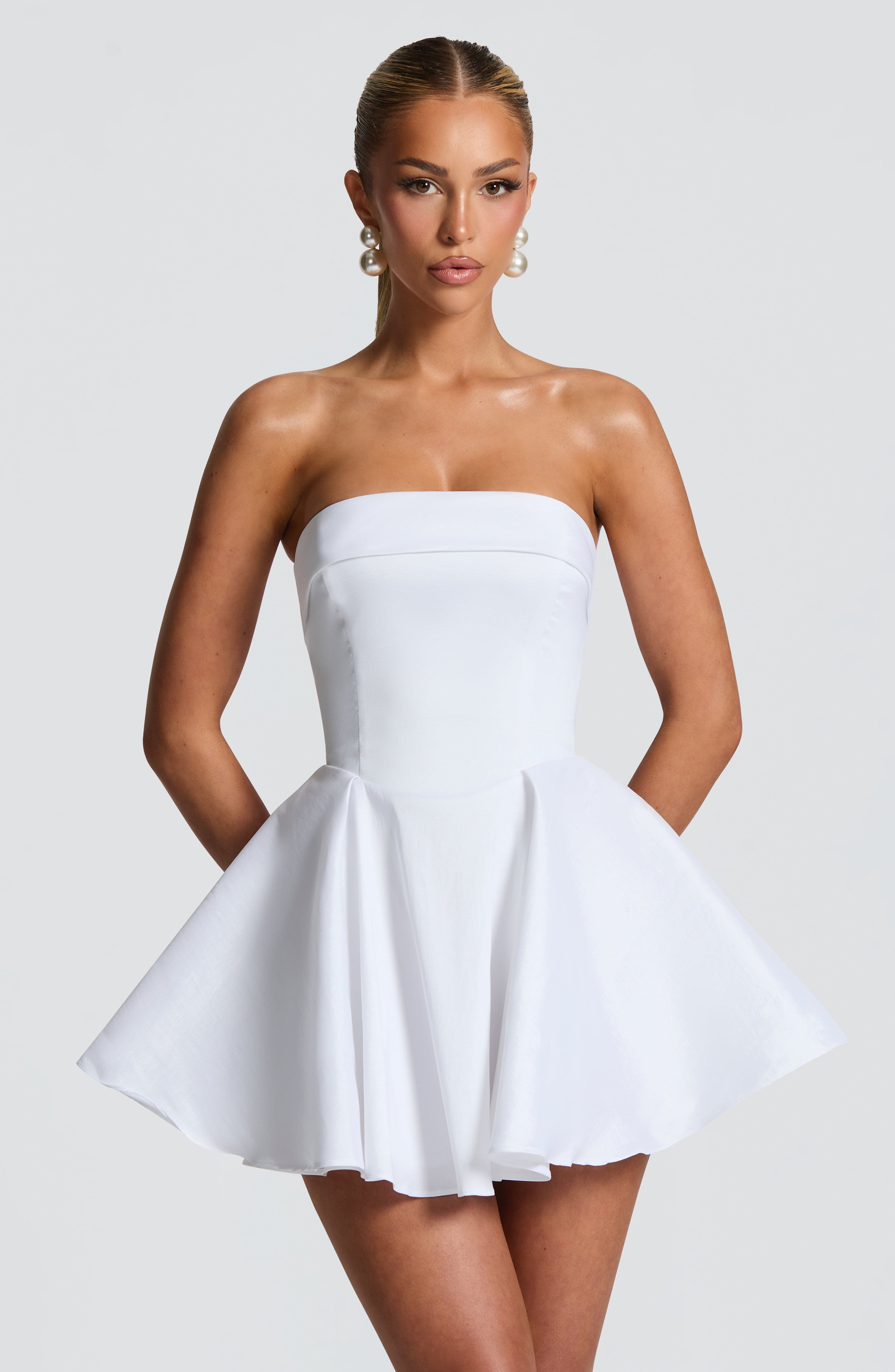 minilena Dionne Mini Dress Ivory