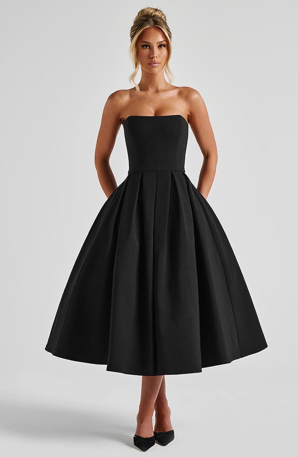 minilena Edith Midi Dress Black