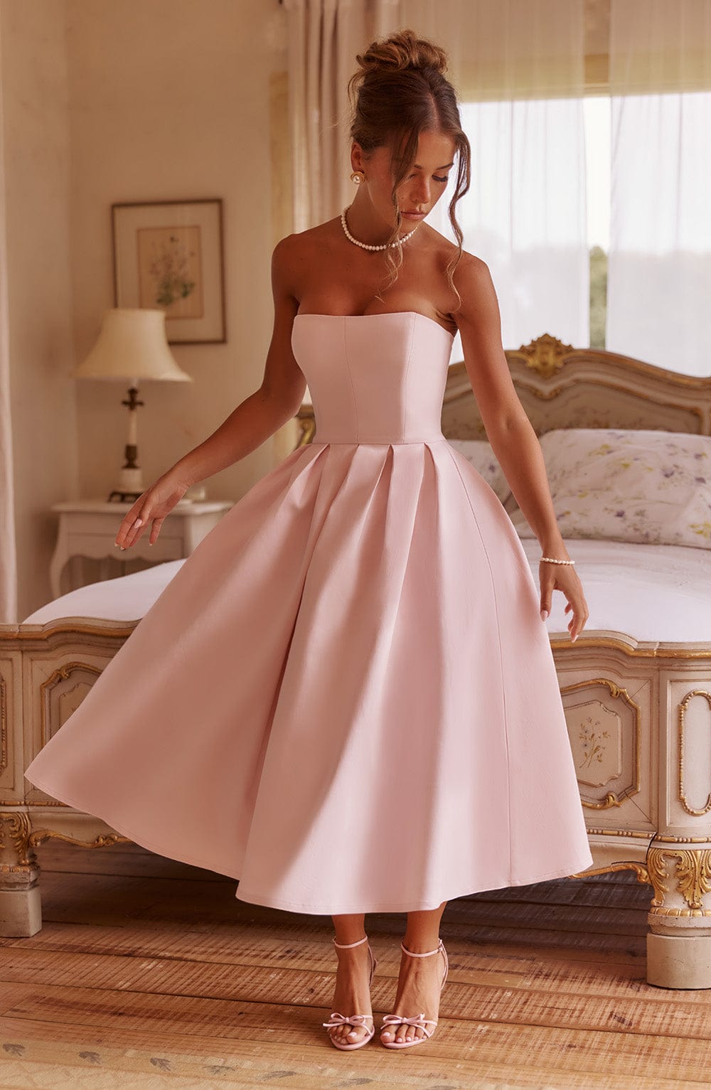 minilena Edith Midi Dress Blush