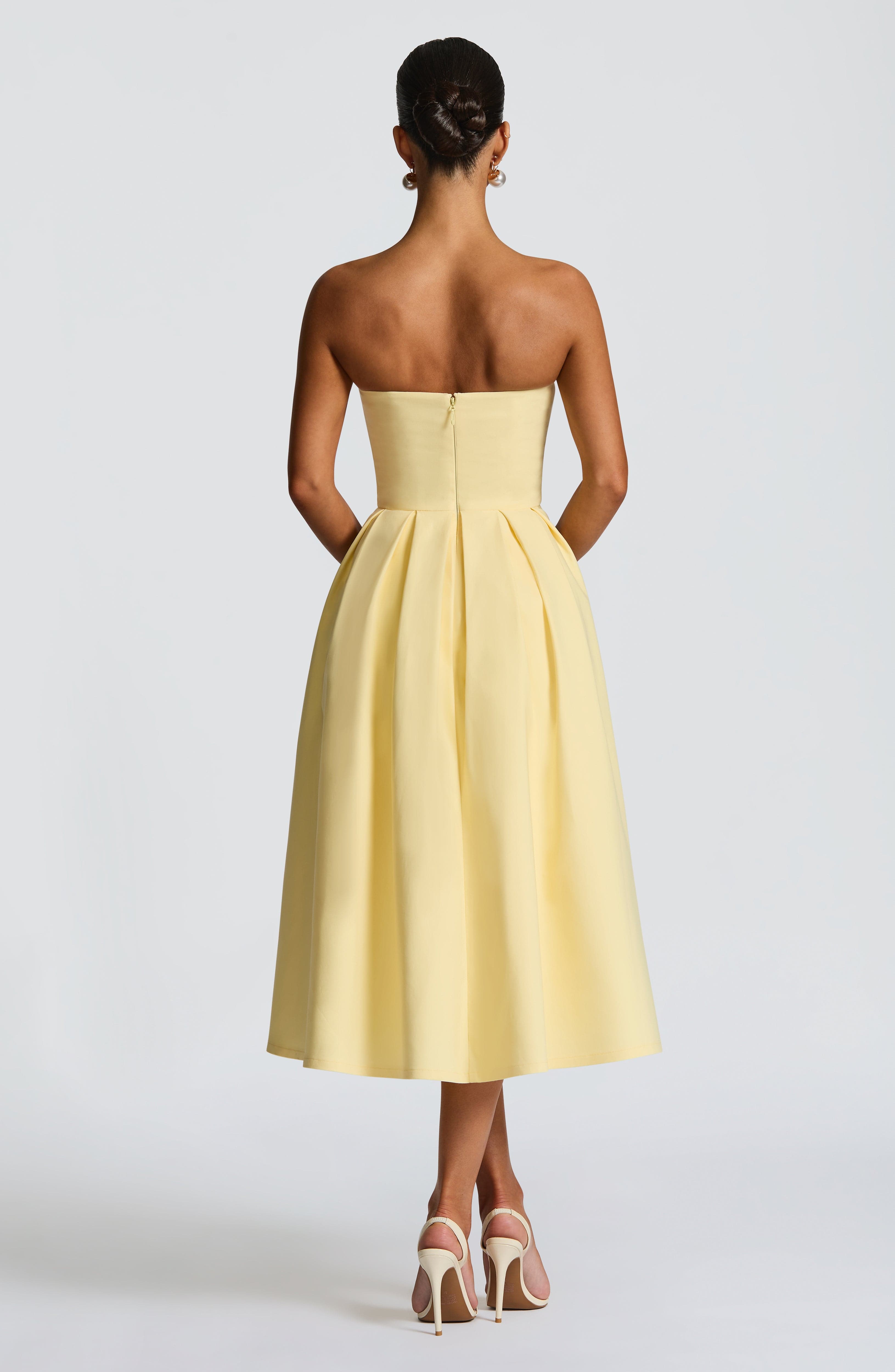 minilena Edith Midi Dress Lemon