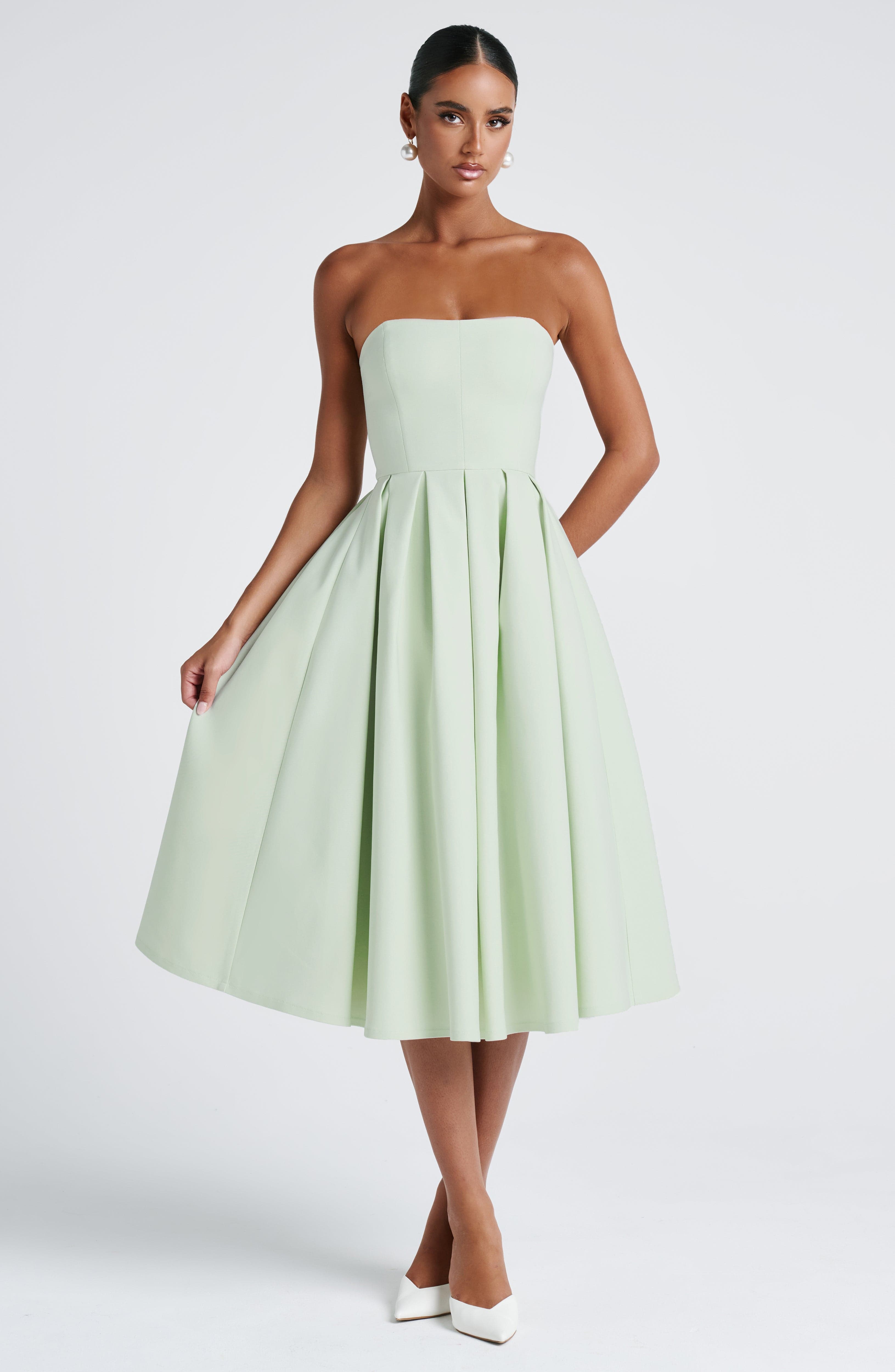 minilena Edith Midi Dress Mint