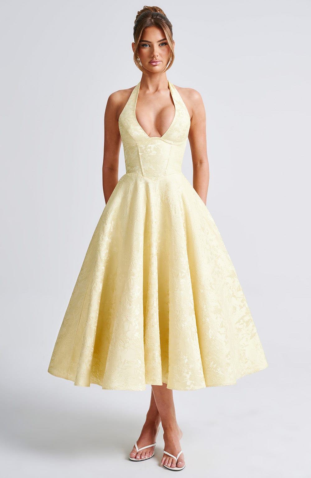 minilena Effie Midi Dress Lemon
