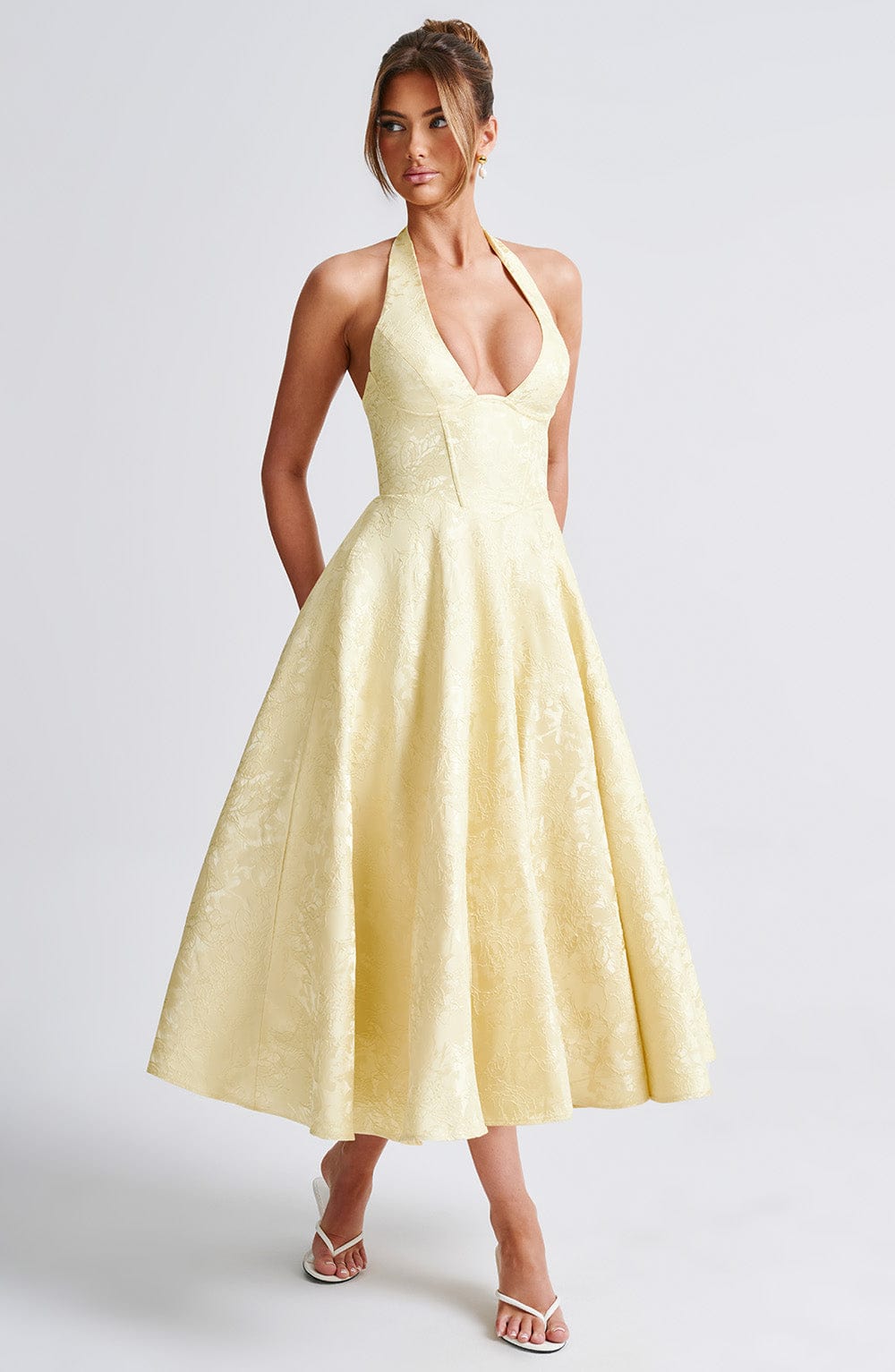 minilena Effie Midi Dress Lemon