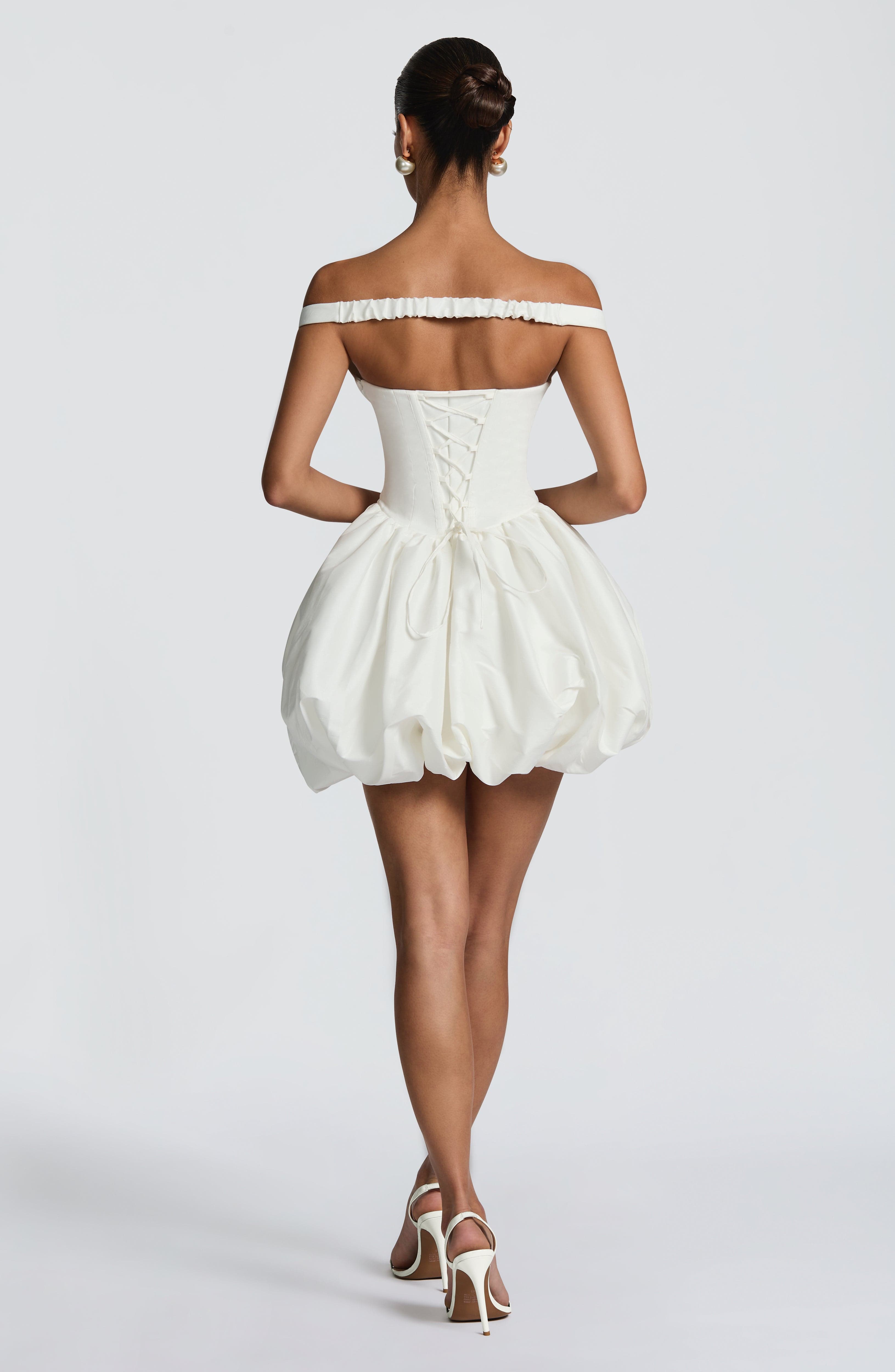 minilena Eileen Mini Dress Ivory
