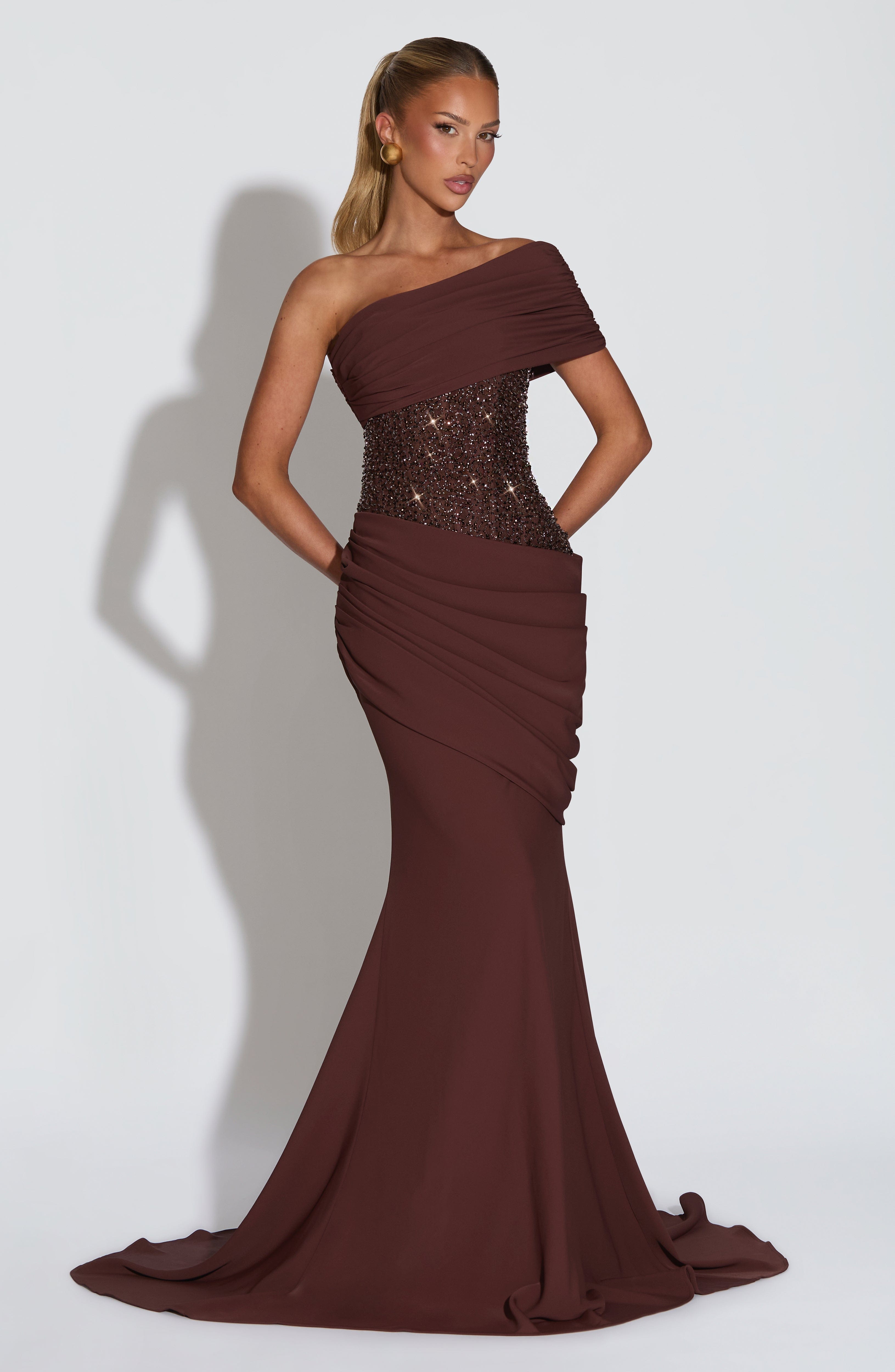 minilena Ellora Gown Plum Brown