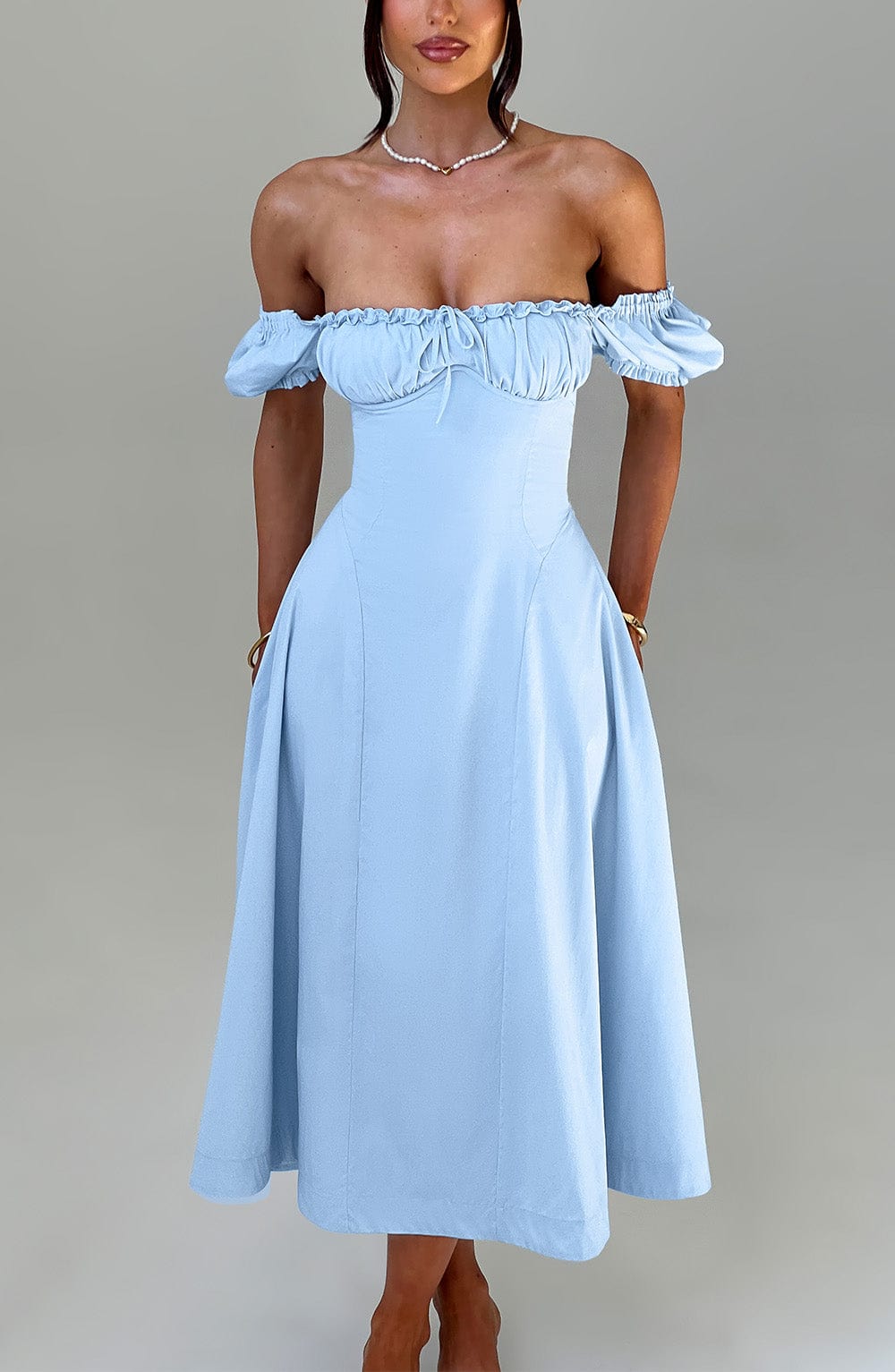 minilena Elora Midi Dress Blue