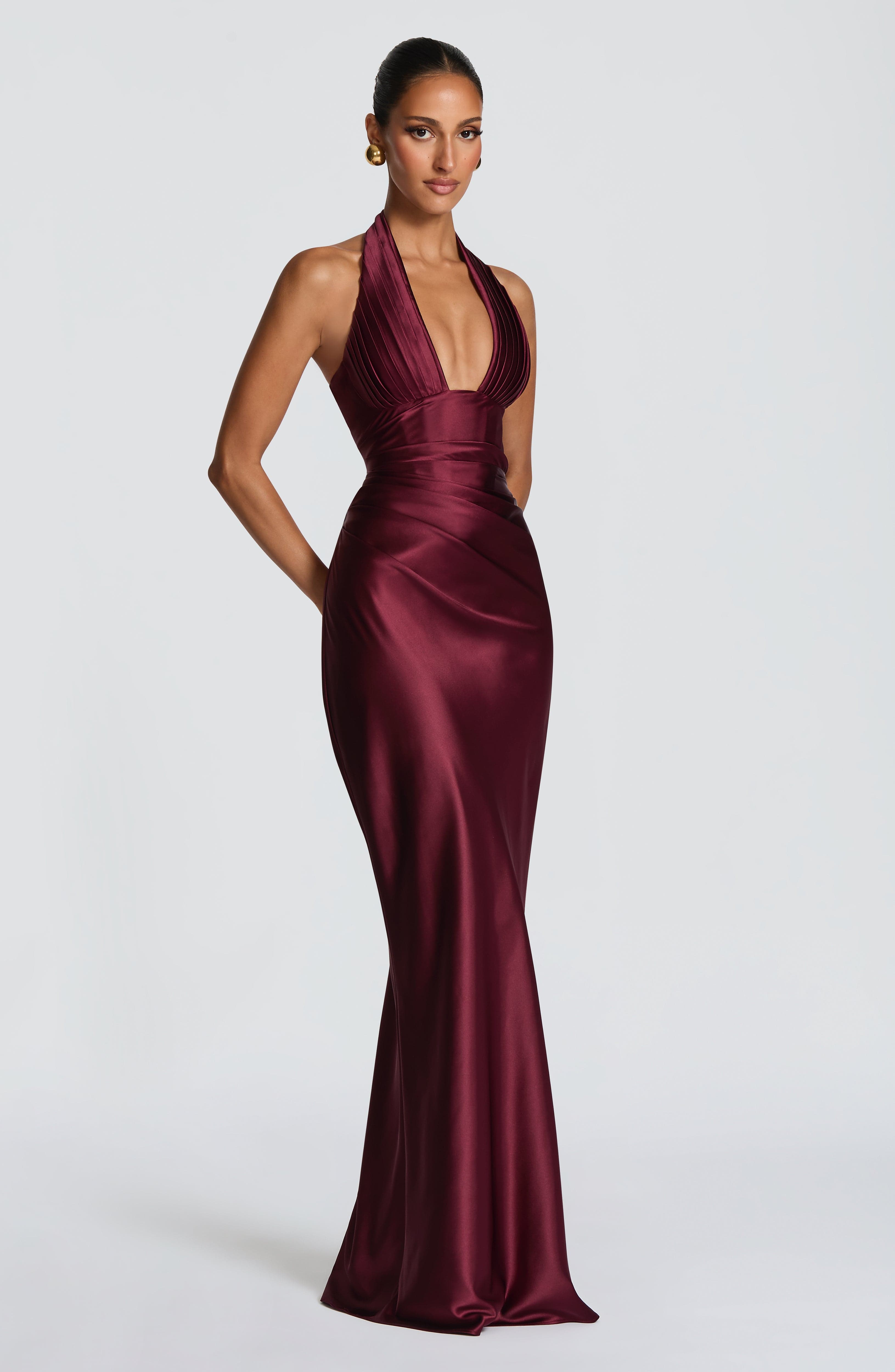 minilena Elowen Maxi Dress Cherry Lacquer