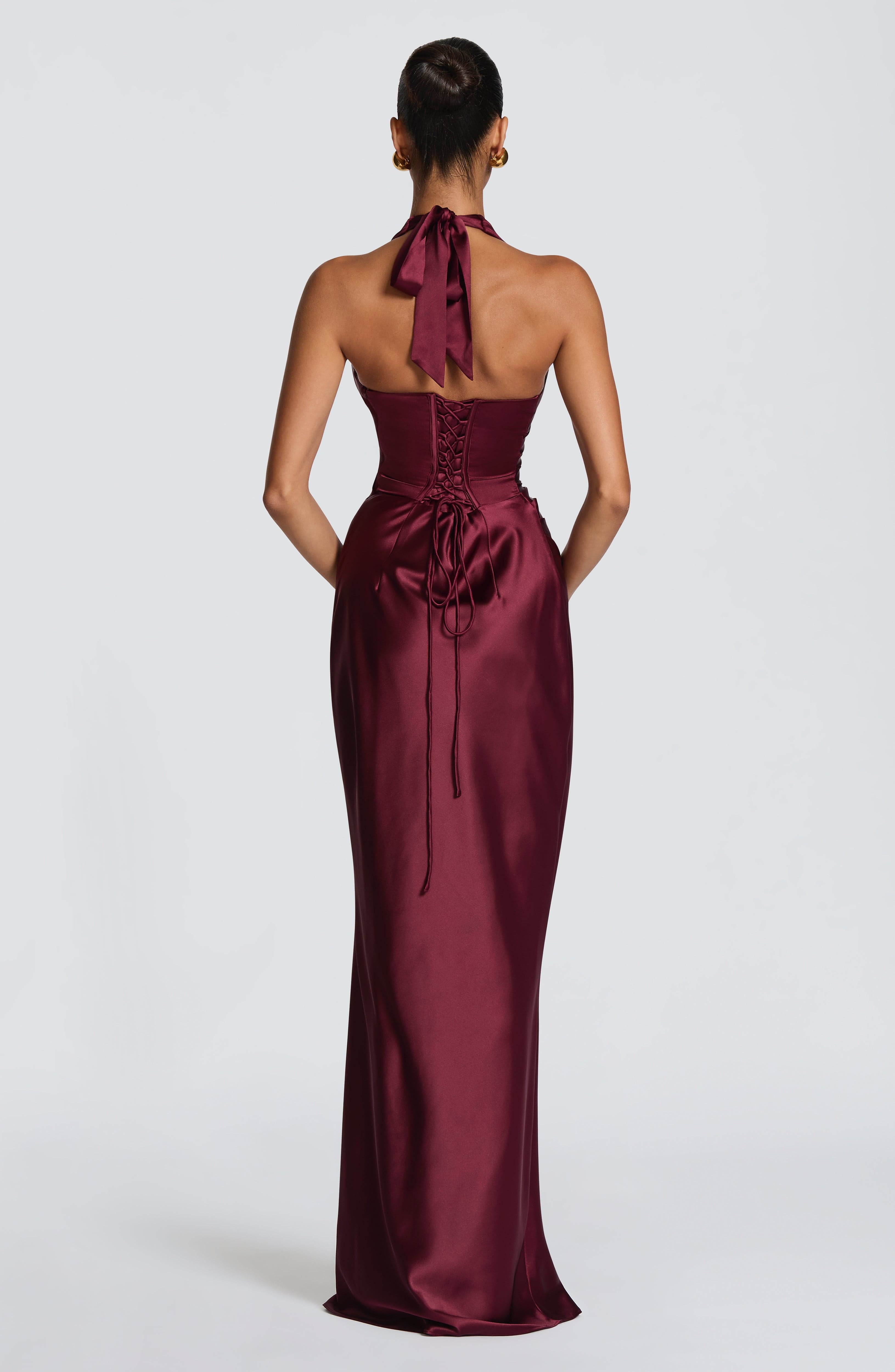 minilena Elowen Maxi Dress Cherry Lacquer