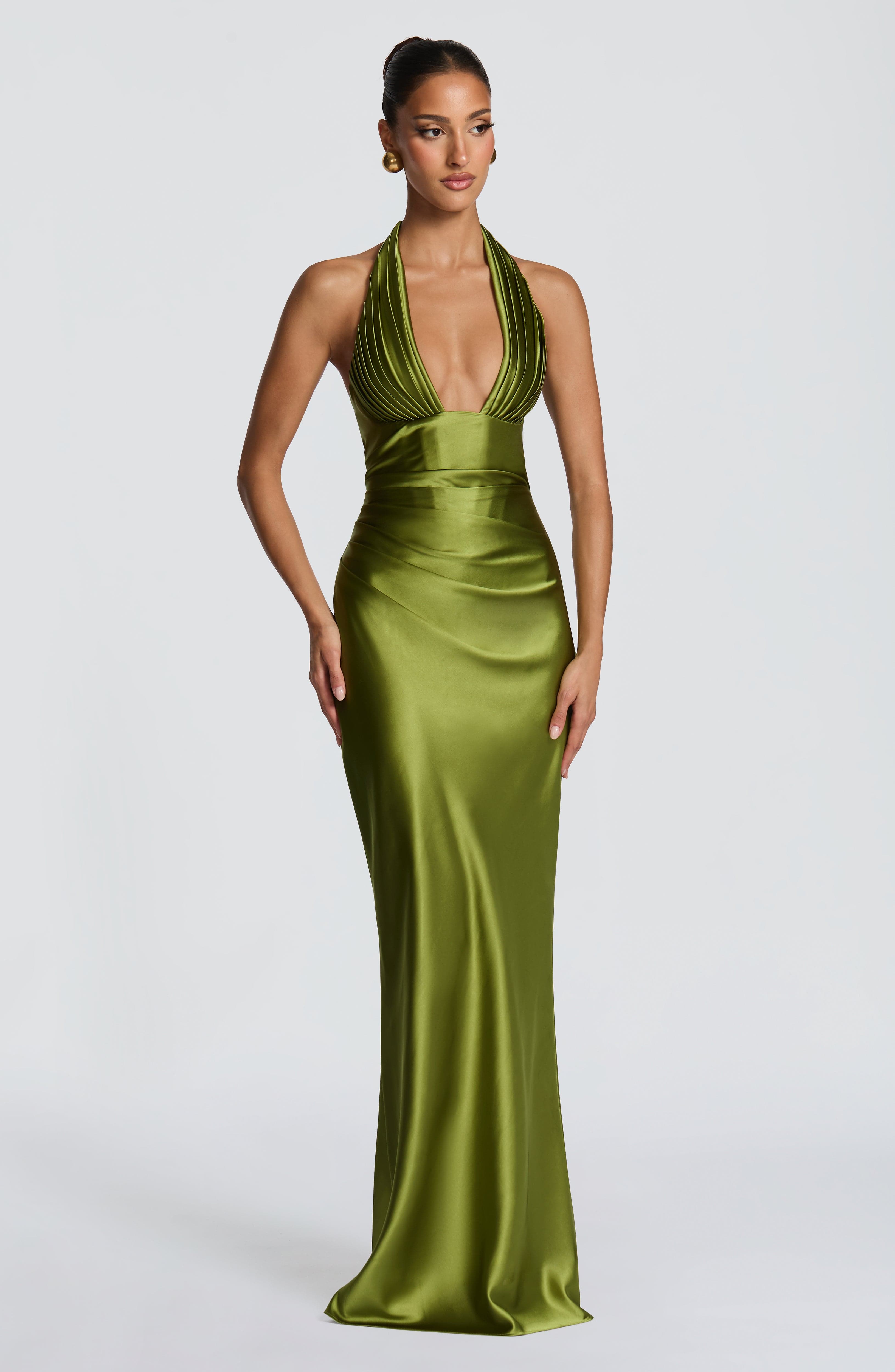 minilena Elowen Maxi Dress Olive