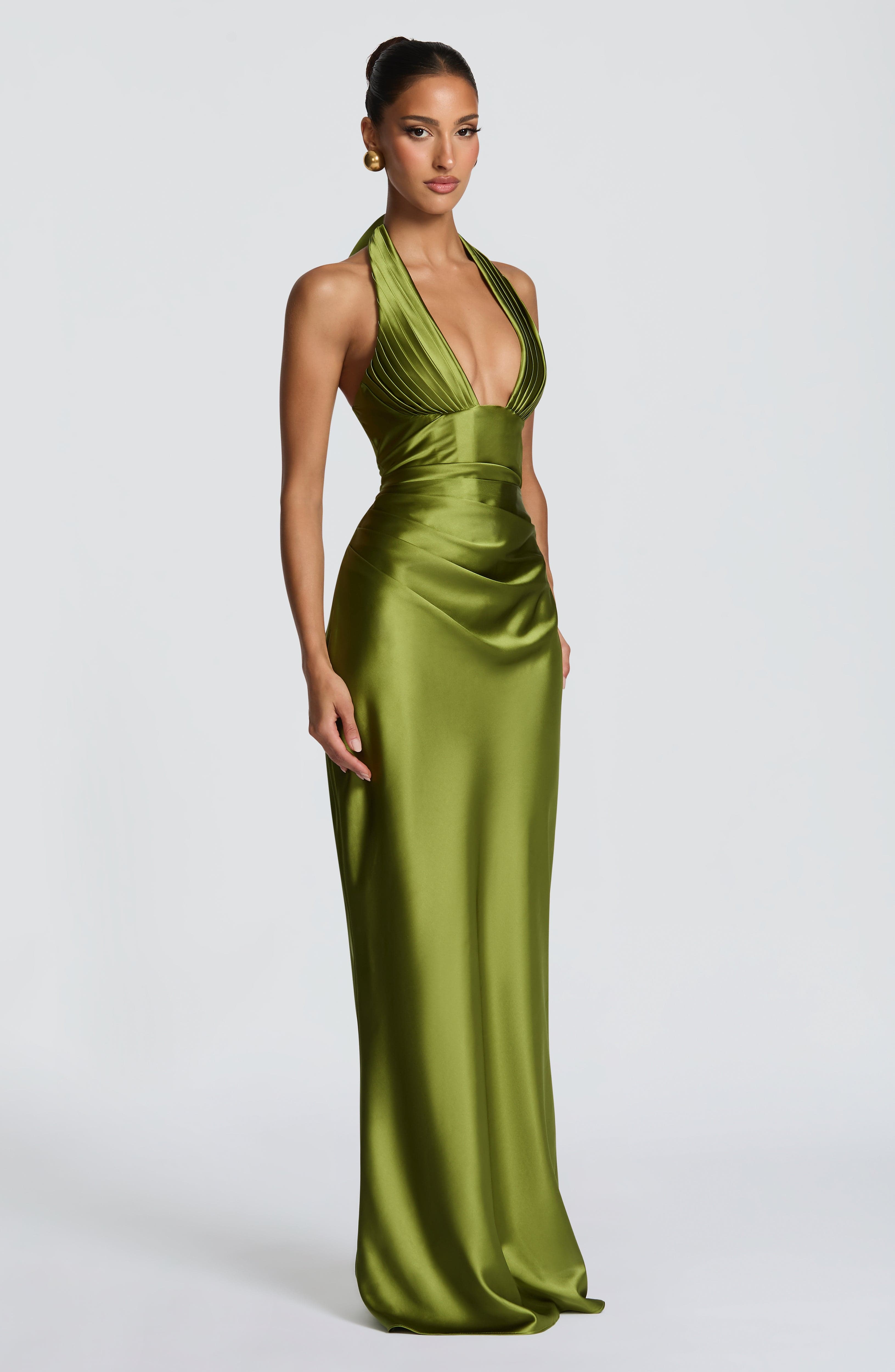 minilena Elowen Maxi Dress Olive