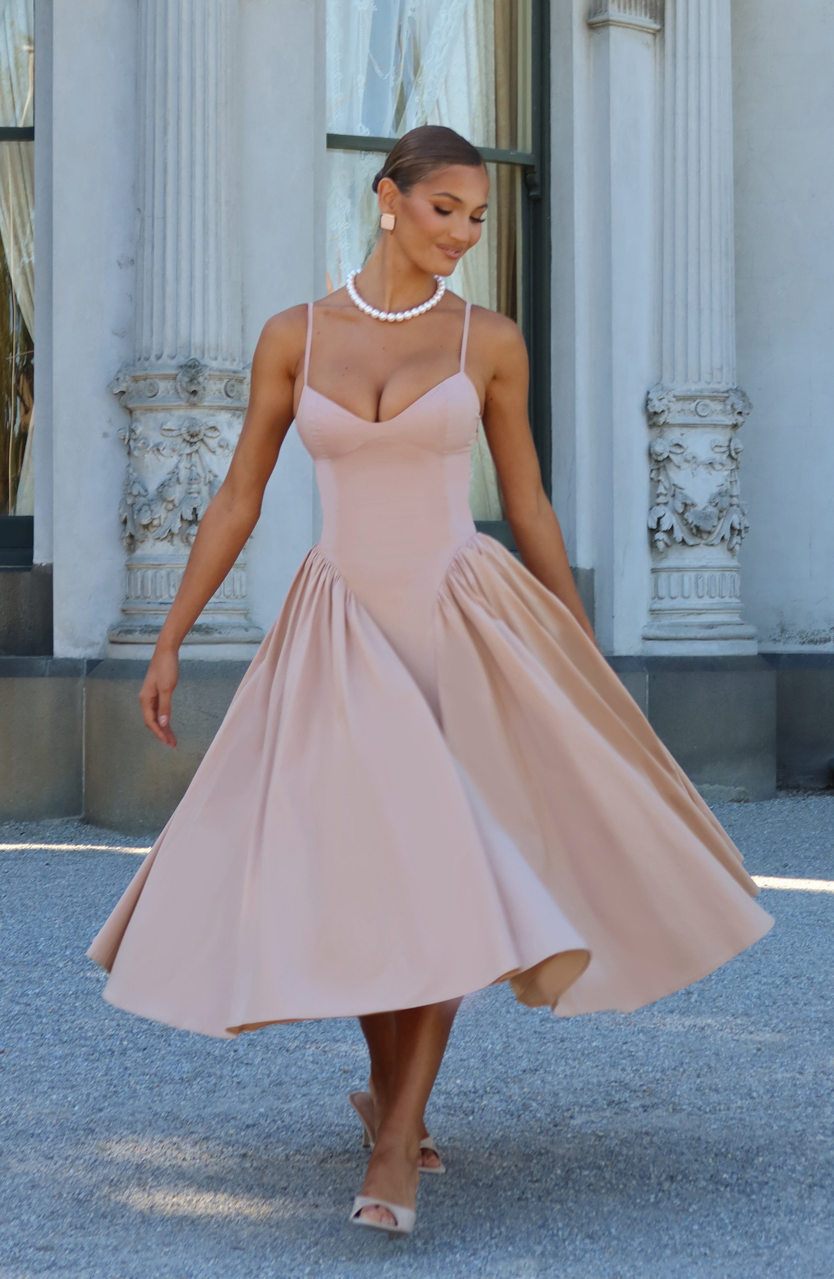 minilena Emerson Midi Dress Clay