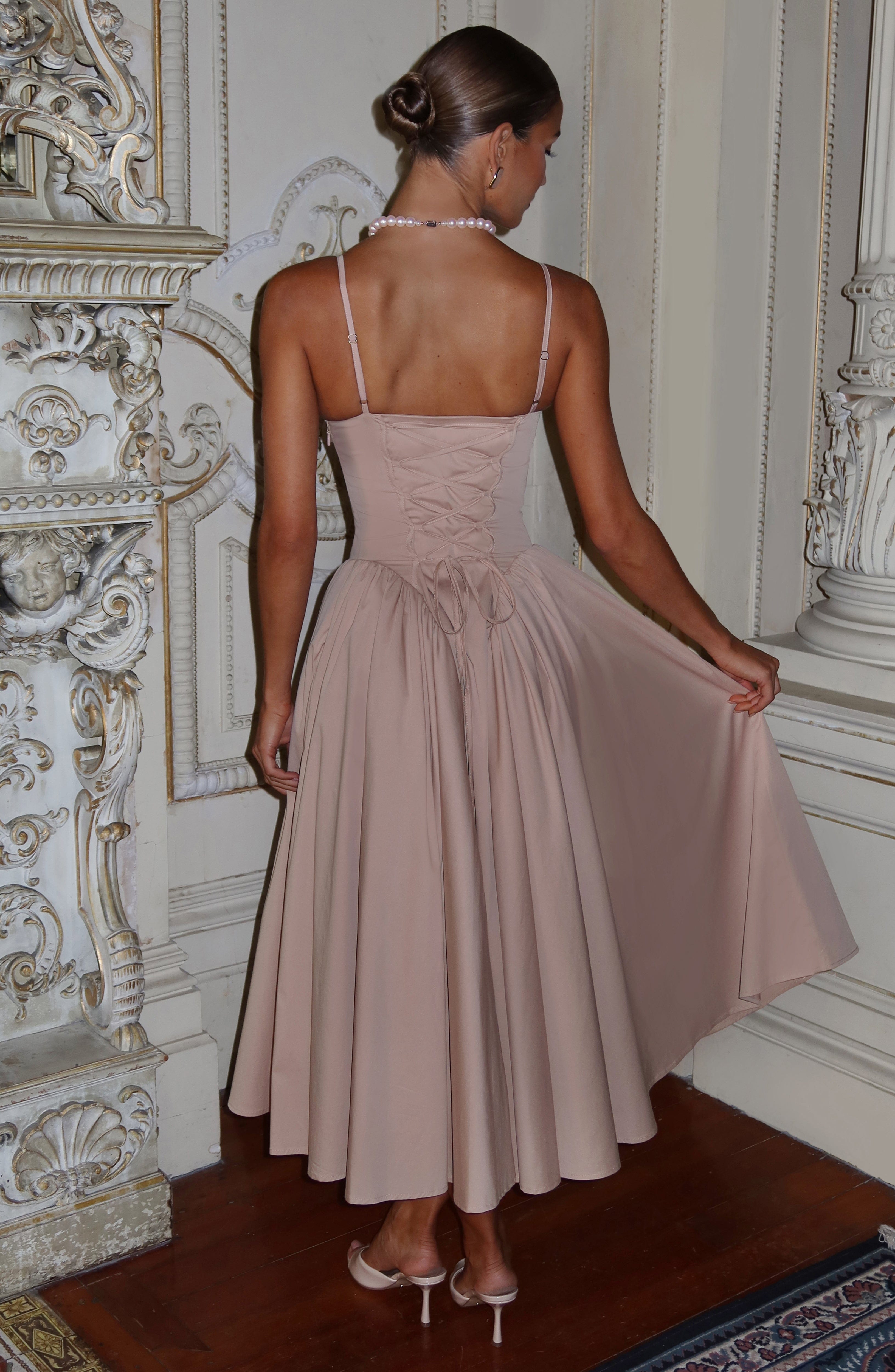 minilena Emerson Midi Dress Clay