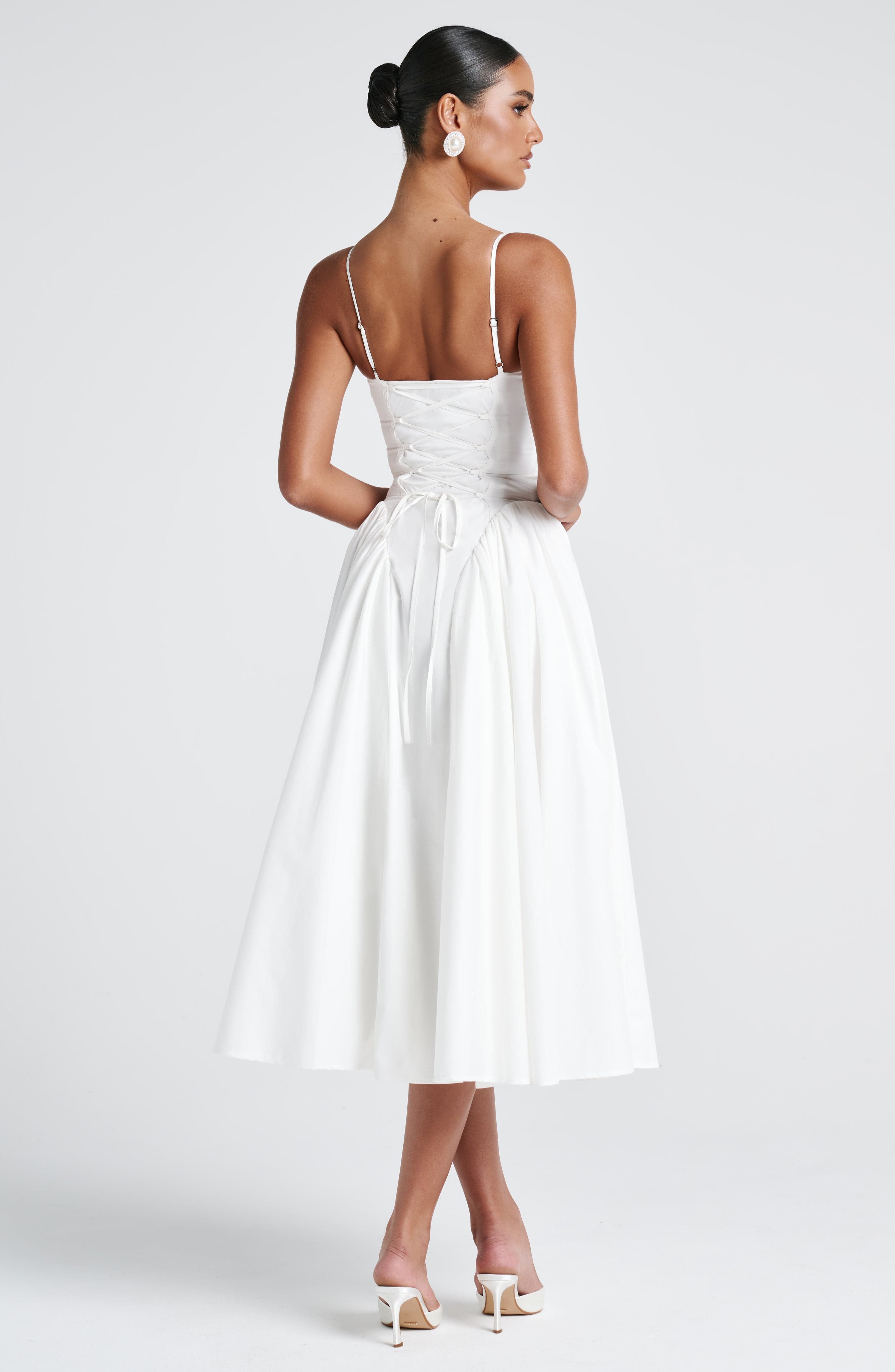 minilena Emerson Midi Dress Ivory