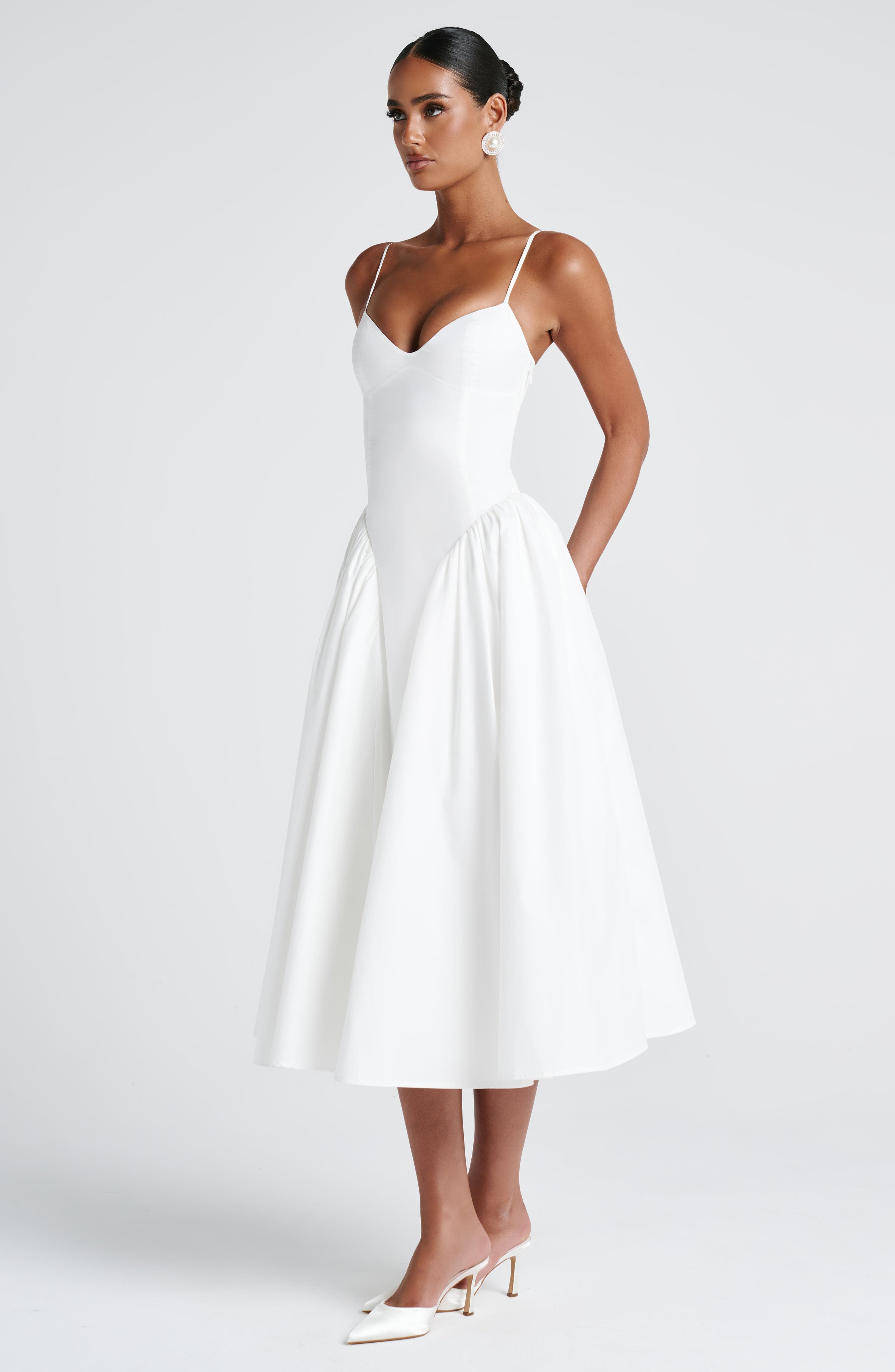minilena Emerson Midi Dress Ivory