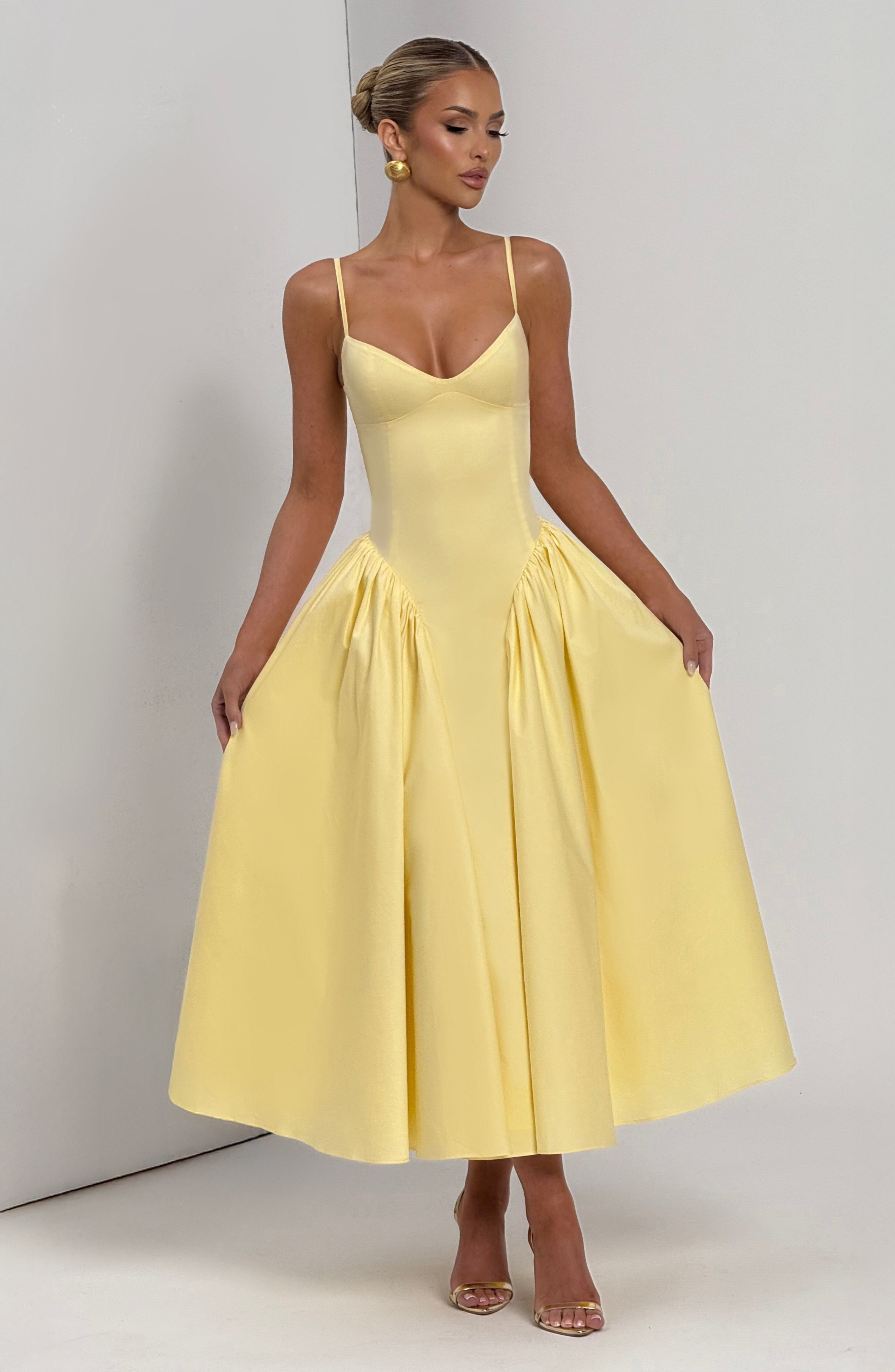 minilena Emerson Midi Dress Lemon
