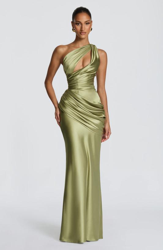 minilena Emina Maxi Dress Light Olive