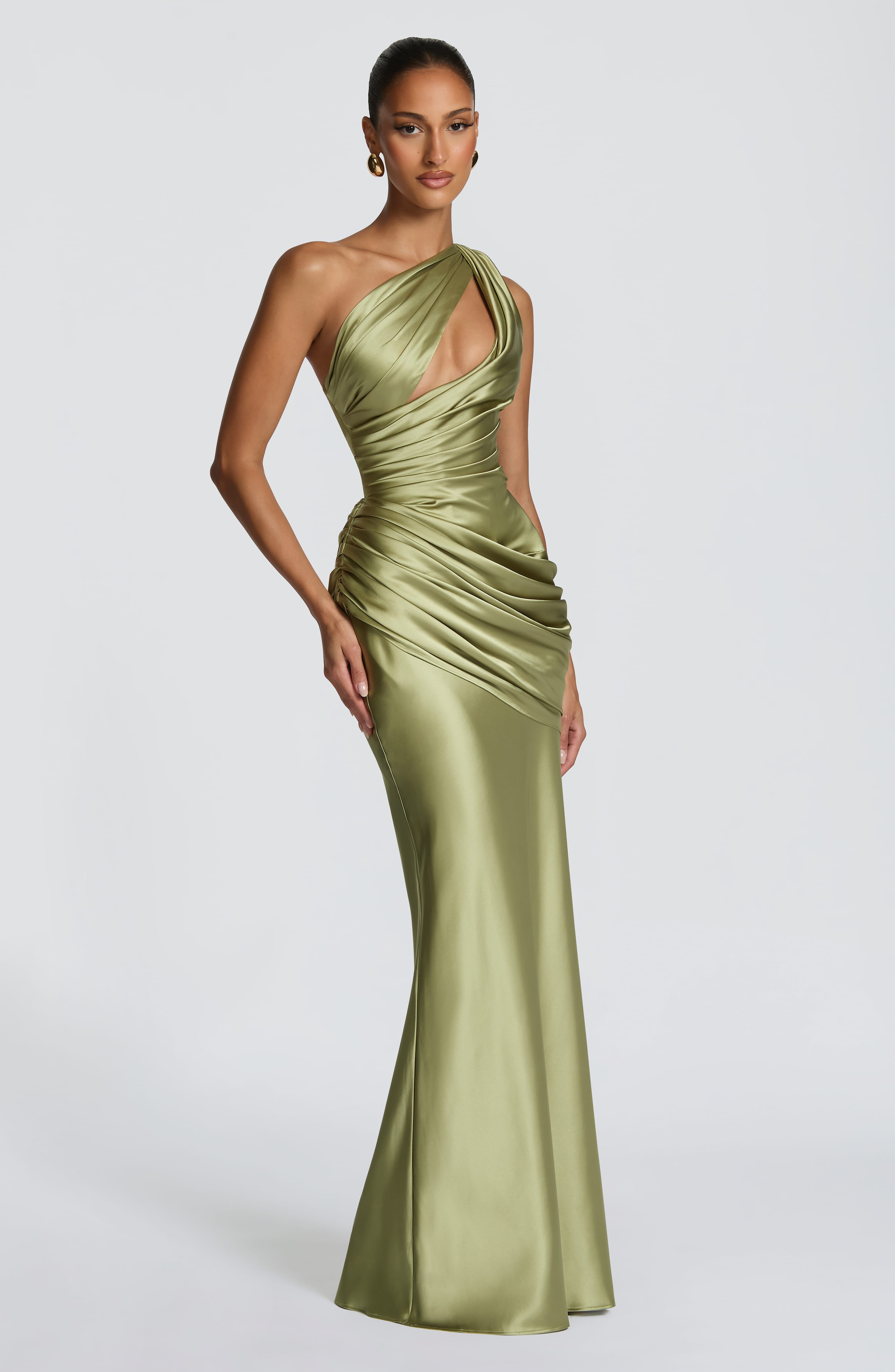minilena Emina Maxi Dress Light Olive