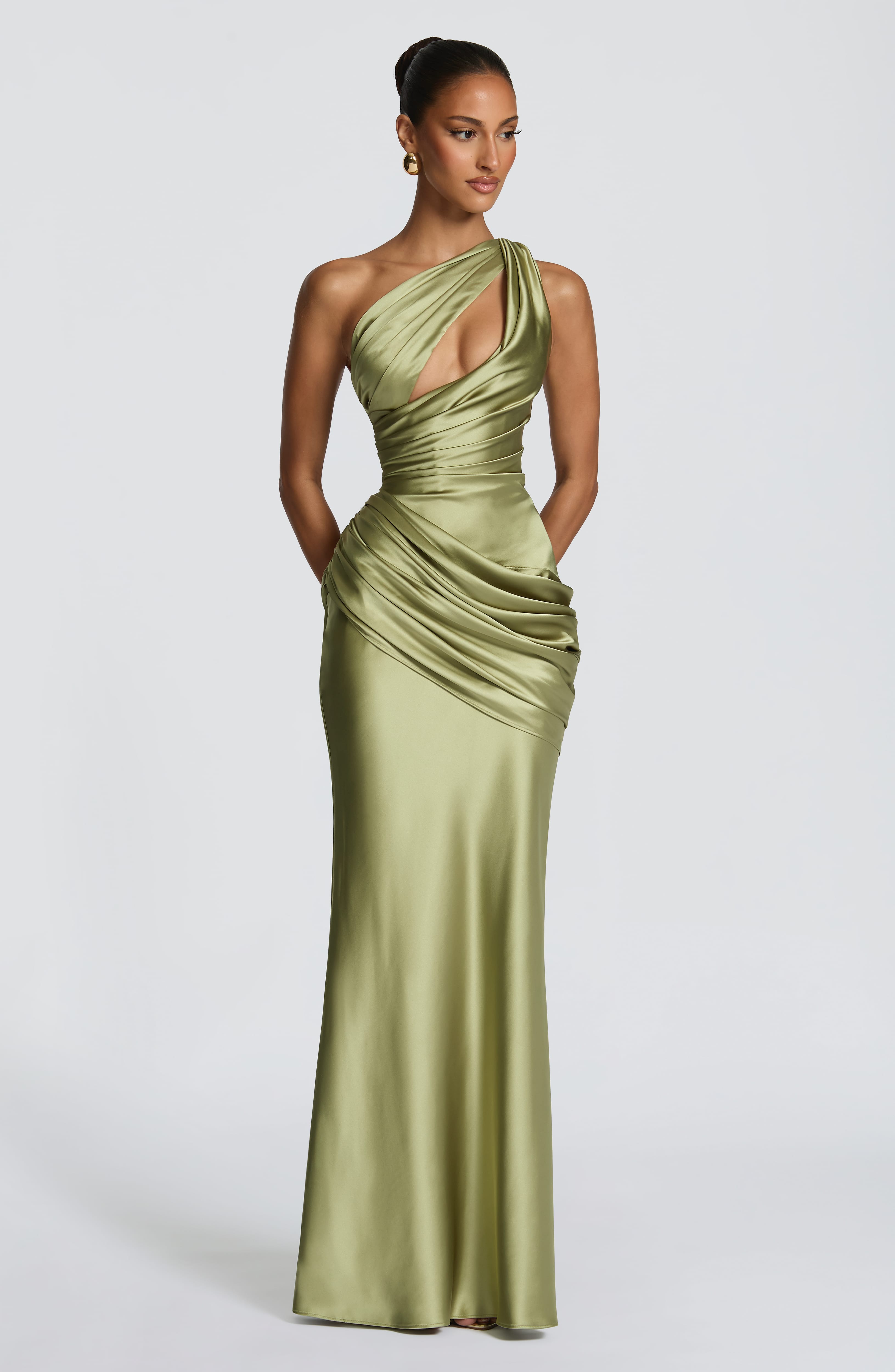 minilena Emina Maxi Dress Light Olive