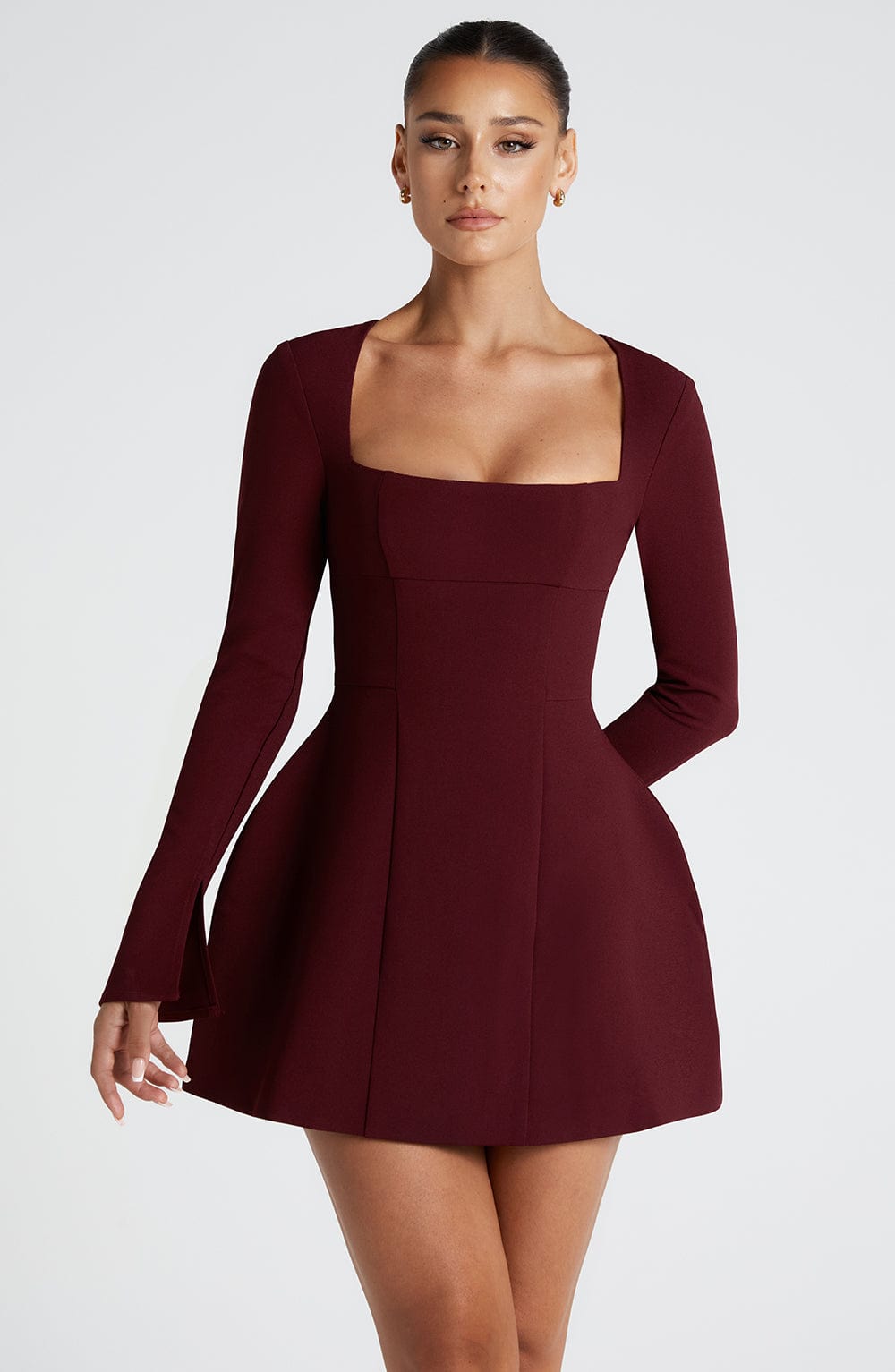 minilena Esme Mini Dress Cherry Lacquer