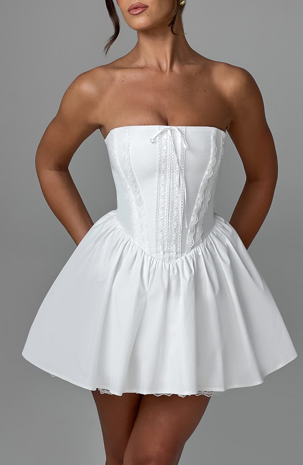 minilena Evie Mini Dress Ivory